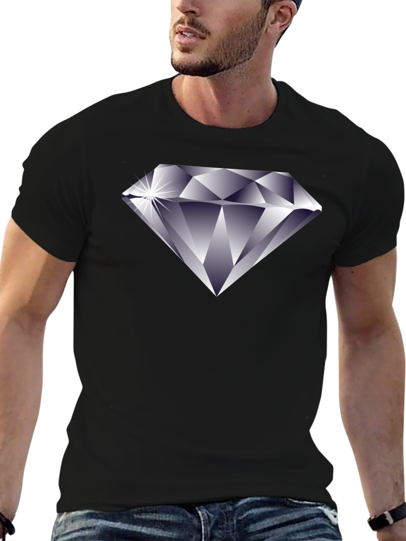 Black Diamond Graphic Black T-Shirt view 6