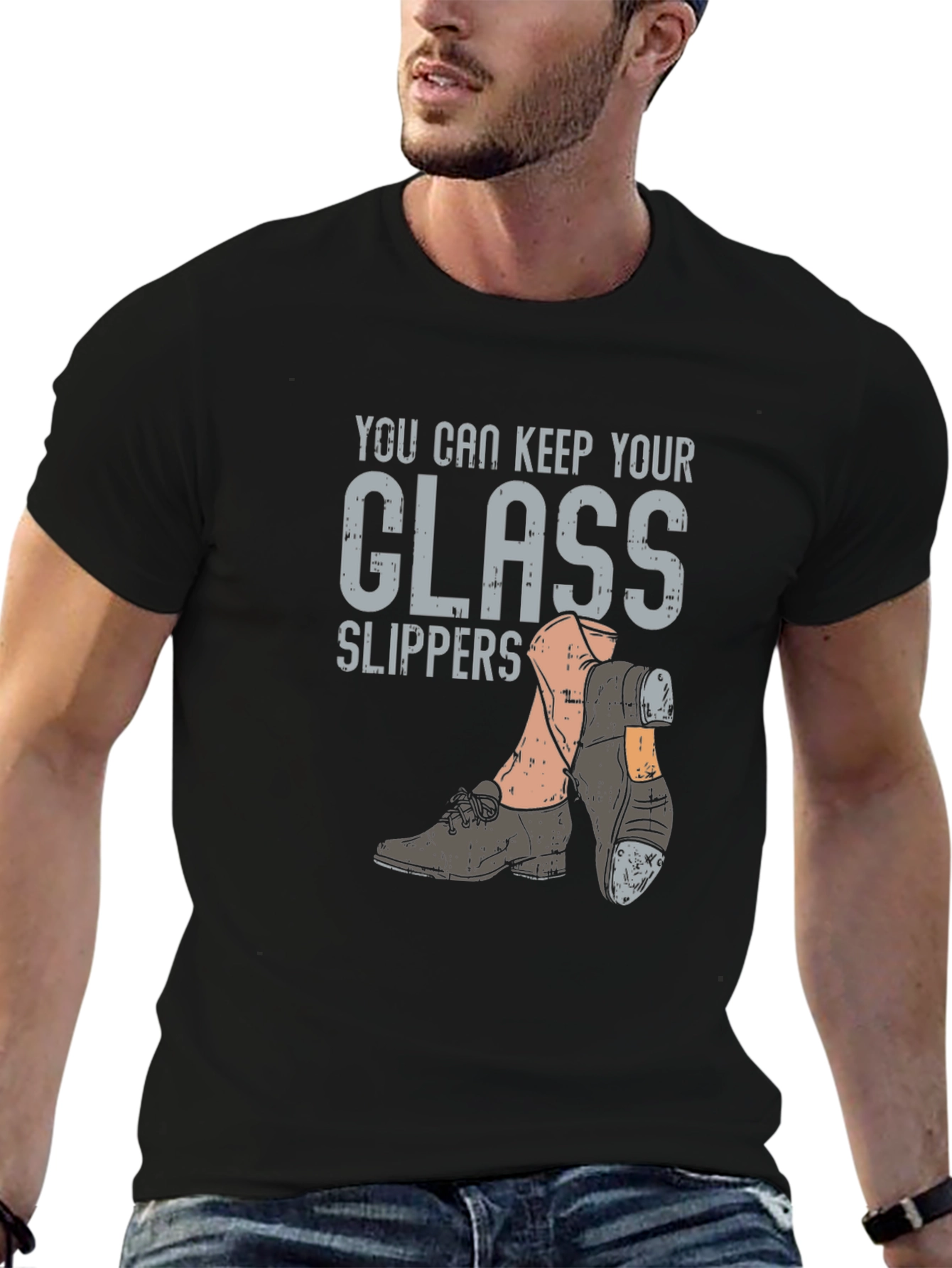 Black You Can Keep Your Glass Slippers Graphic Tee view 6