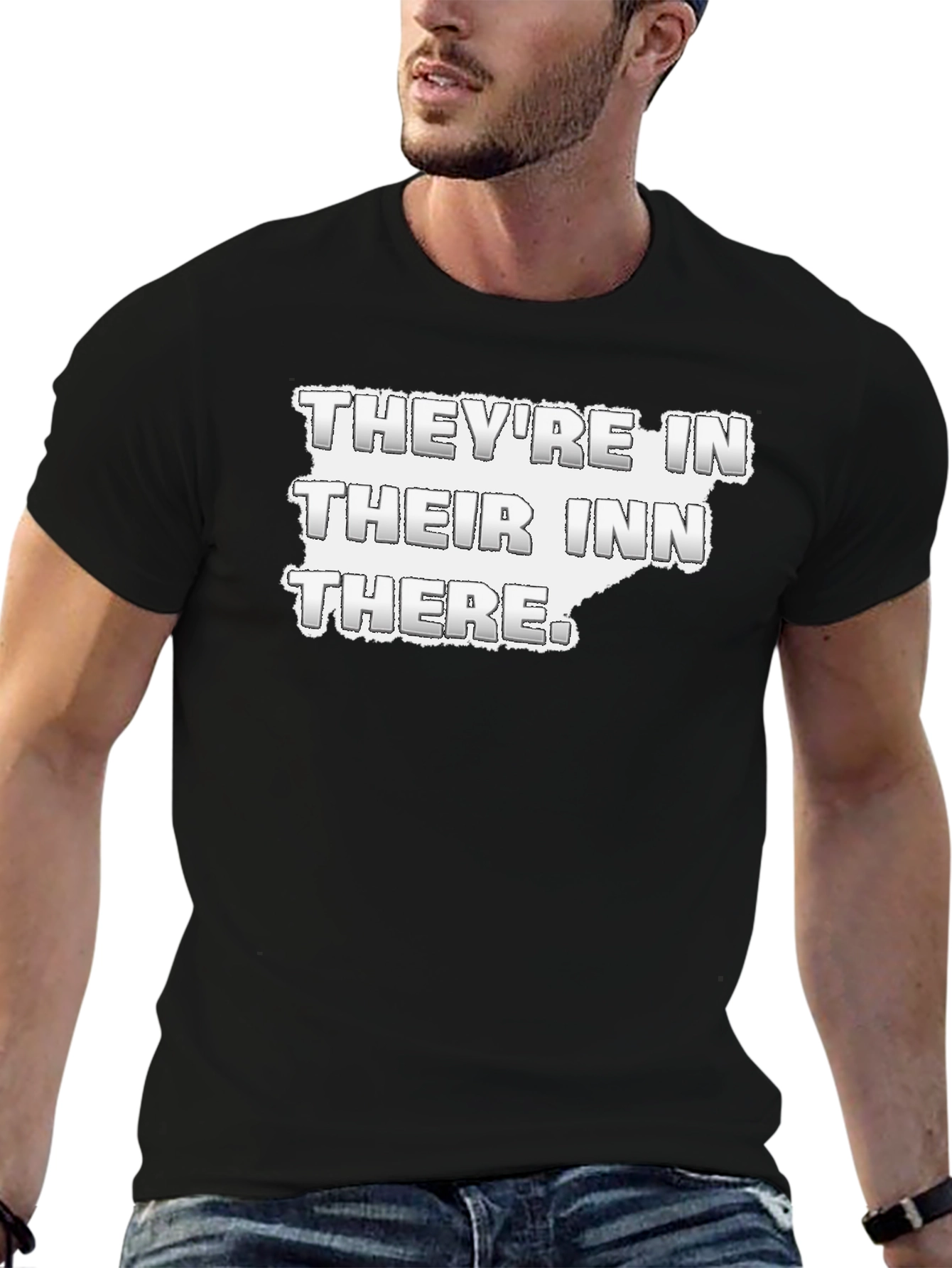 Black They're In Their Inn There T-Shirt view 6