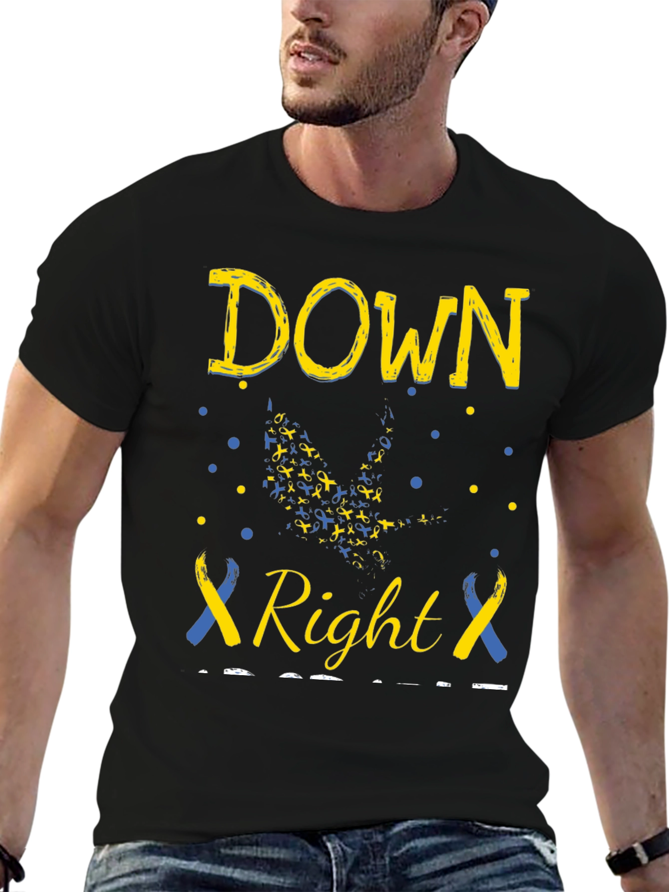 Black Down Right Perfect T-Shirt view 6