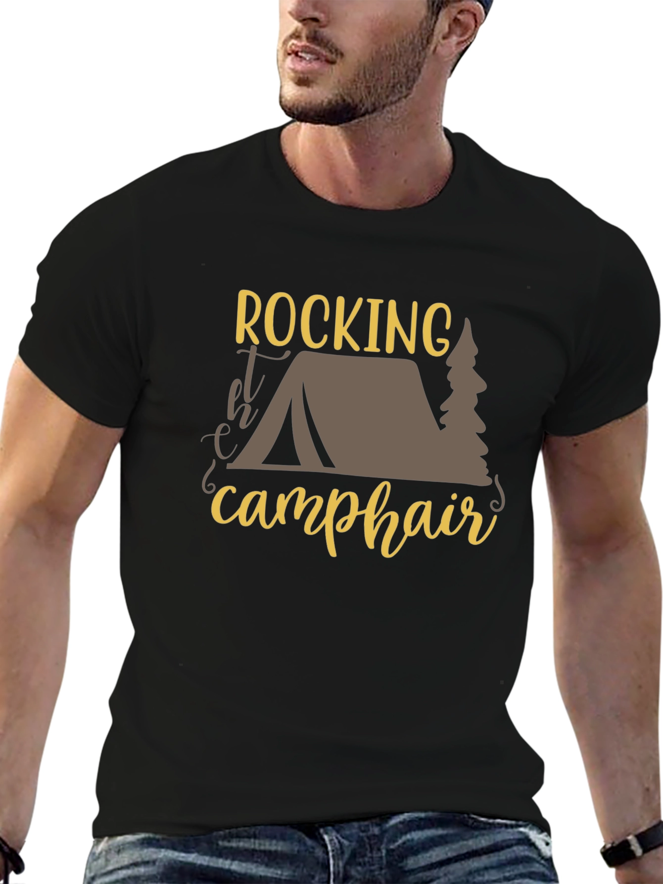 Black Rocking the Camp Hair T-Shirt view 6
