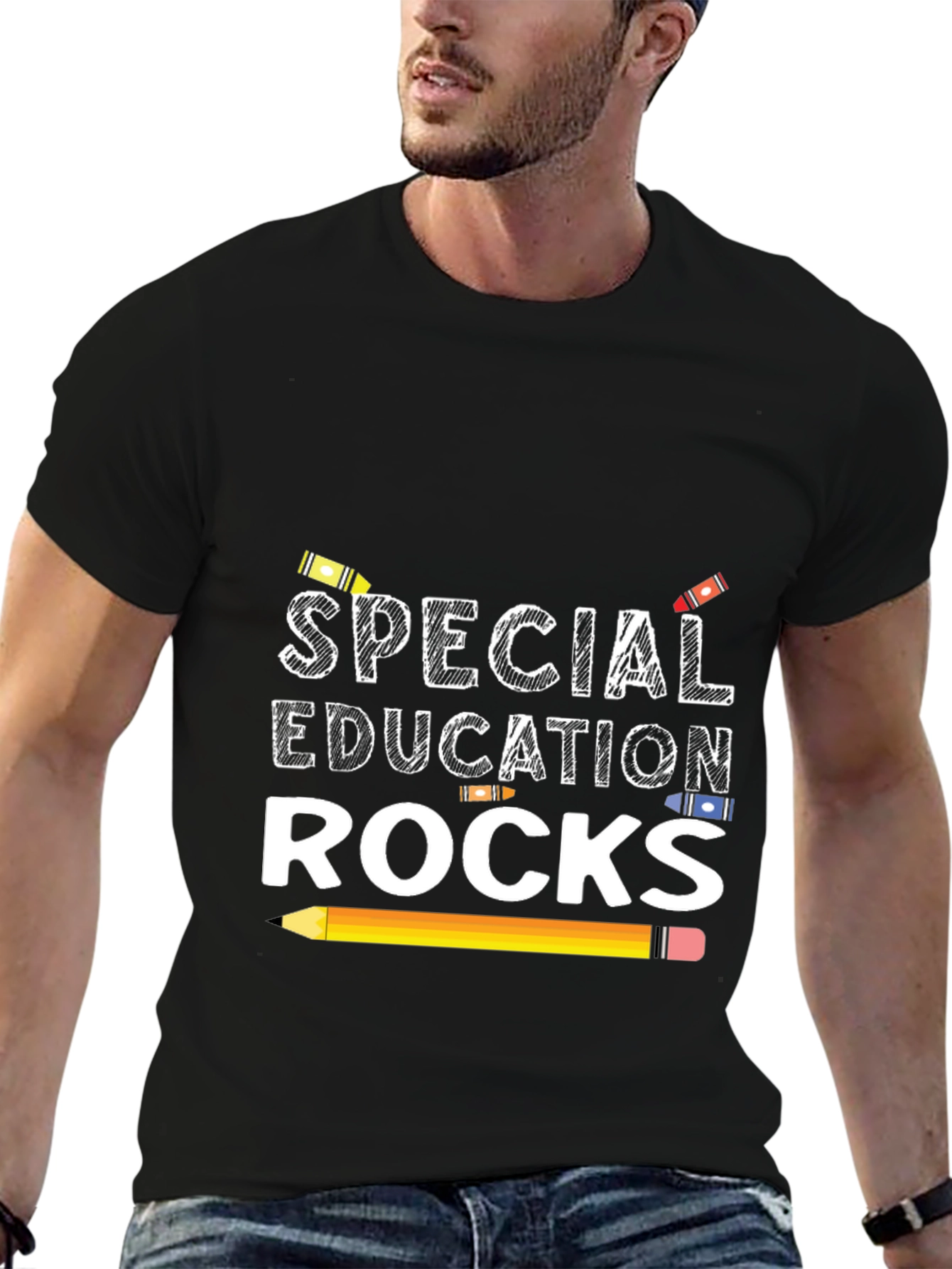 Black Special Education Rocks Graphic Tee view 6