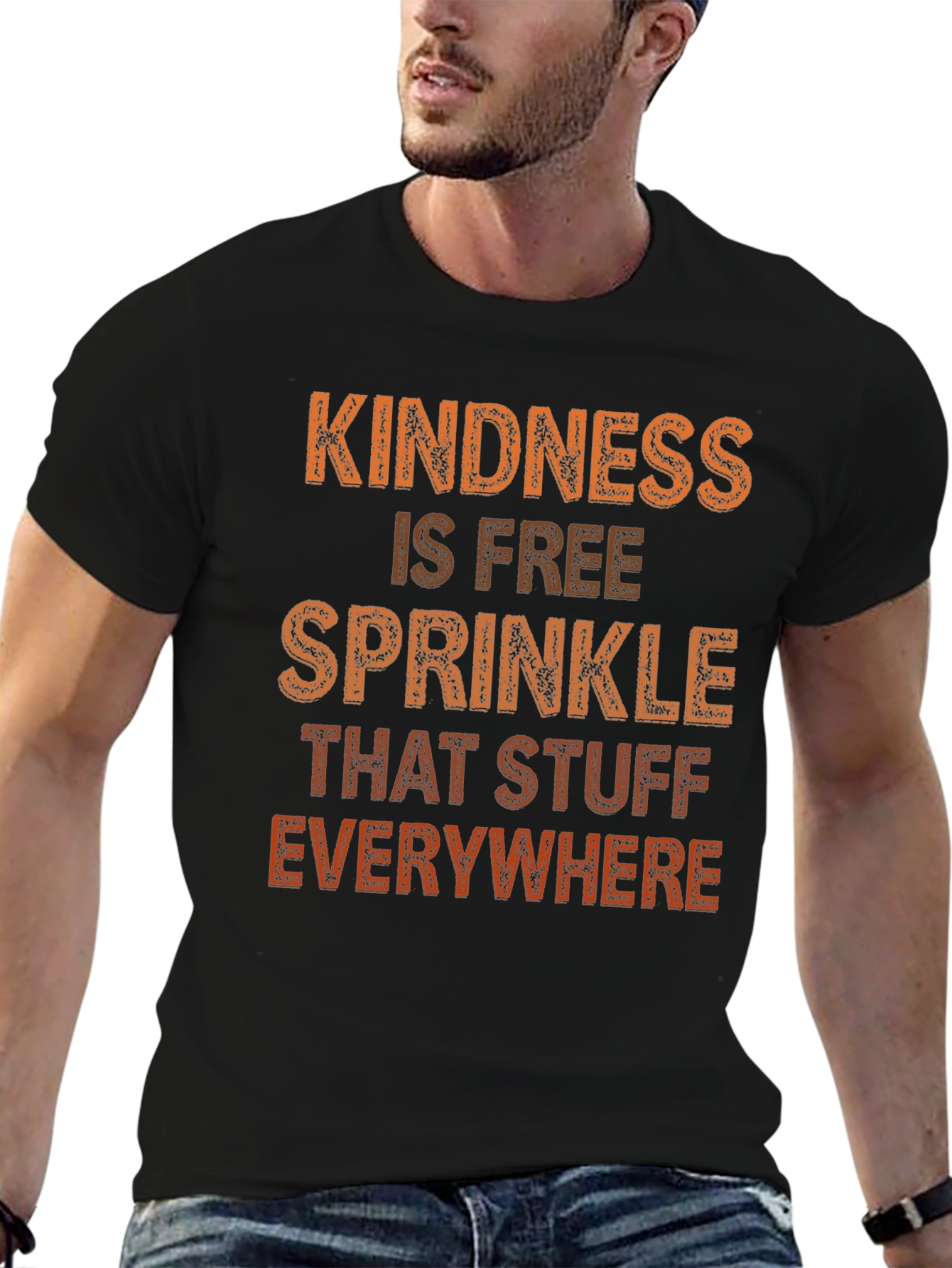 Black Kindness T-Shirt - Sprinkle That Stuff Everywhere view 6