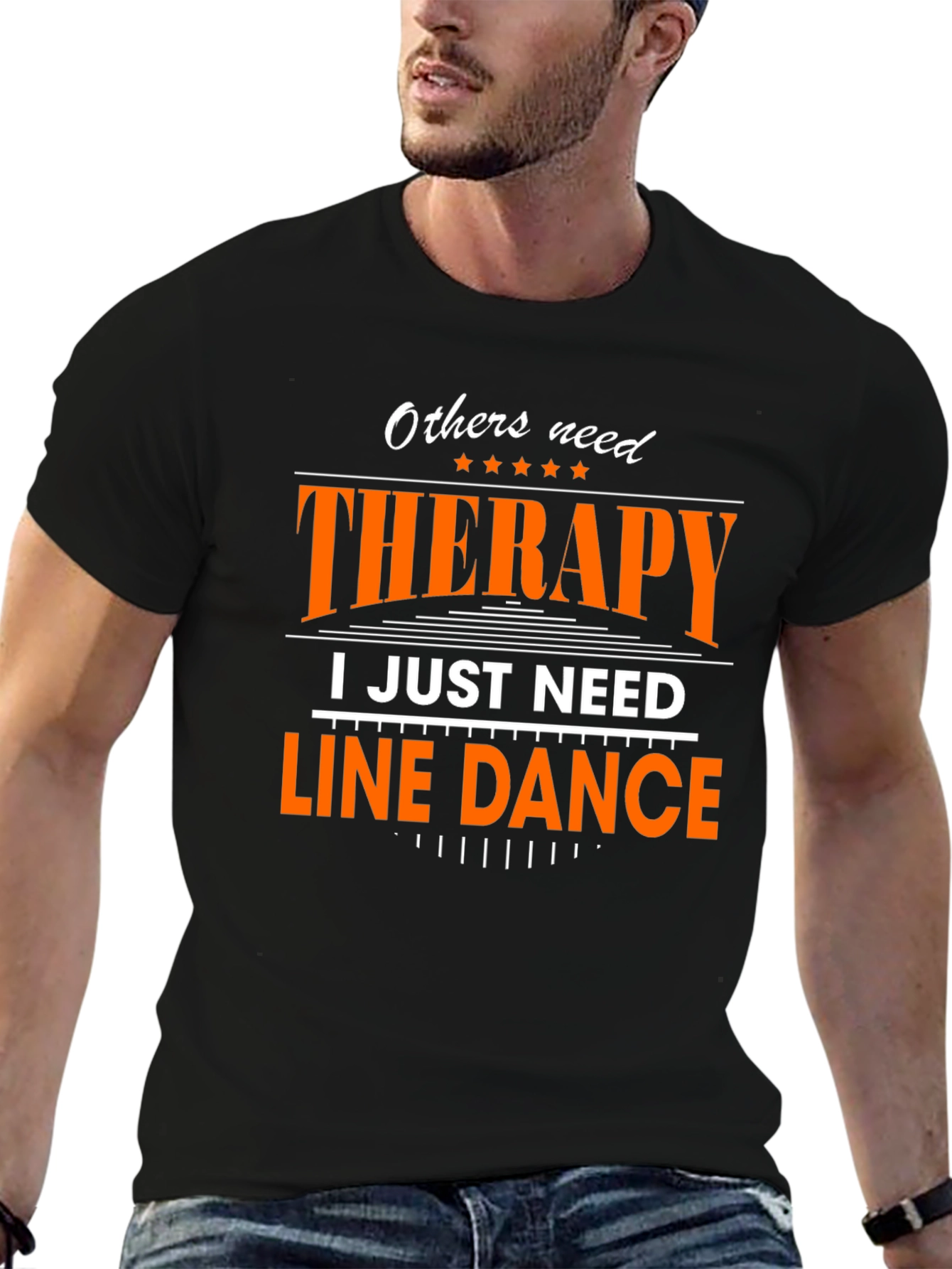 Black Line Dance Therapy T-Shirt view 6