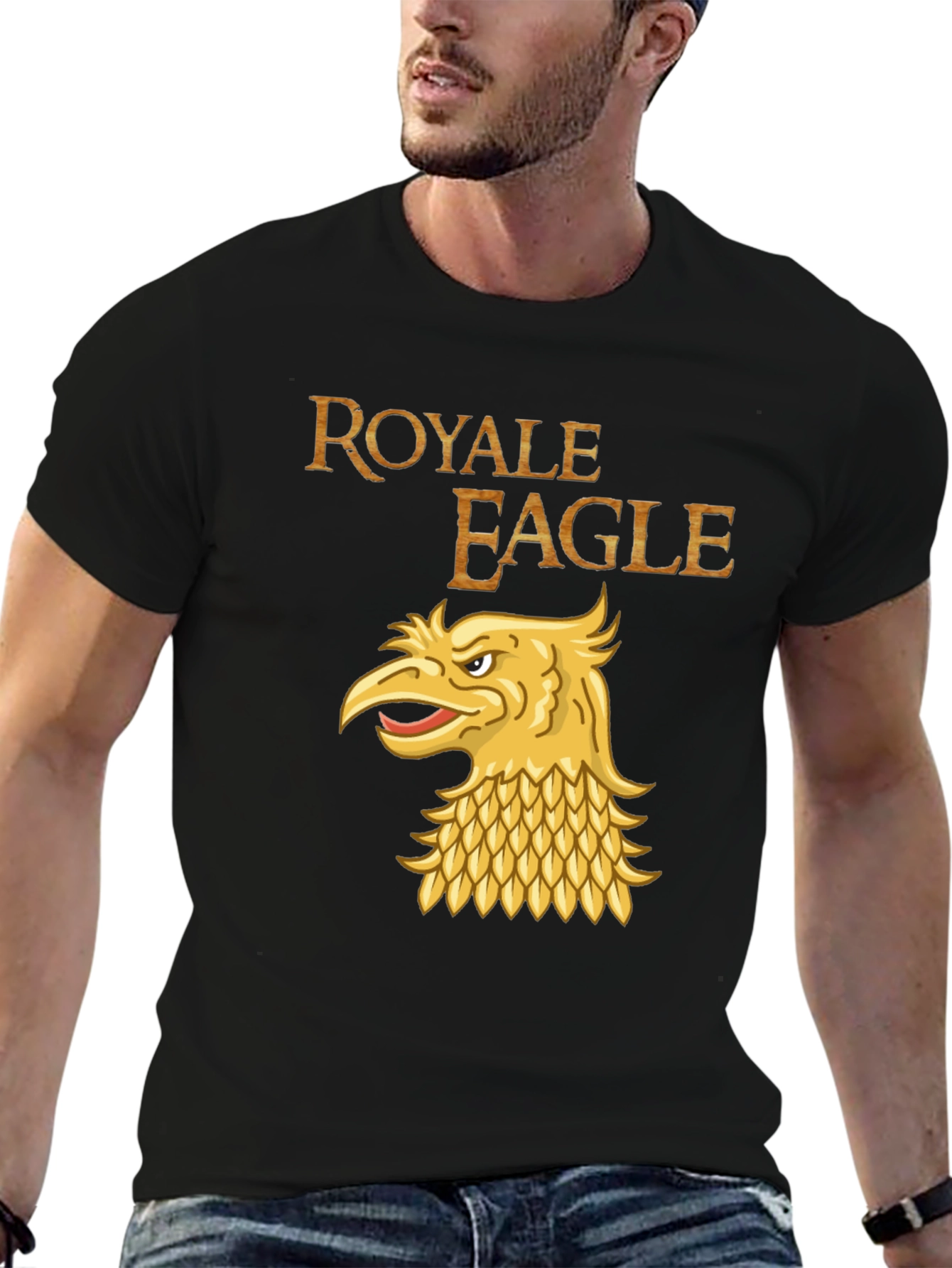 Black Royale Eagle Graphic T-Shirt - Black view 6