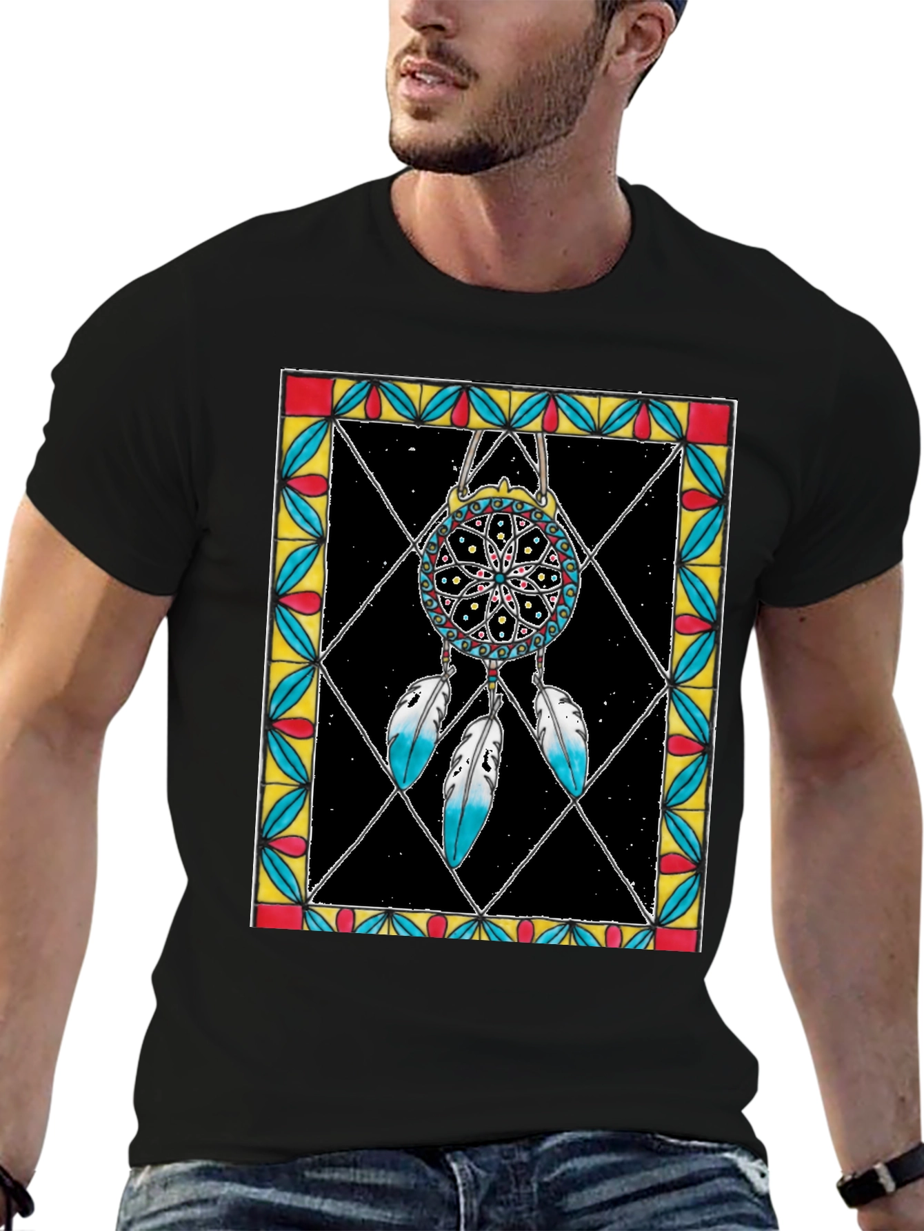 Black Dreamcatcher Graphic Tee view 6