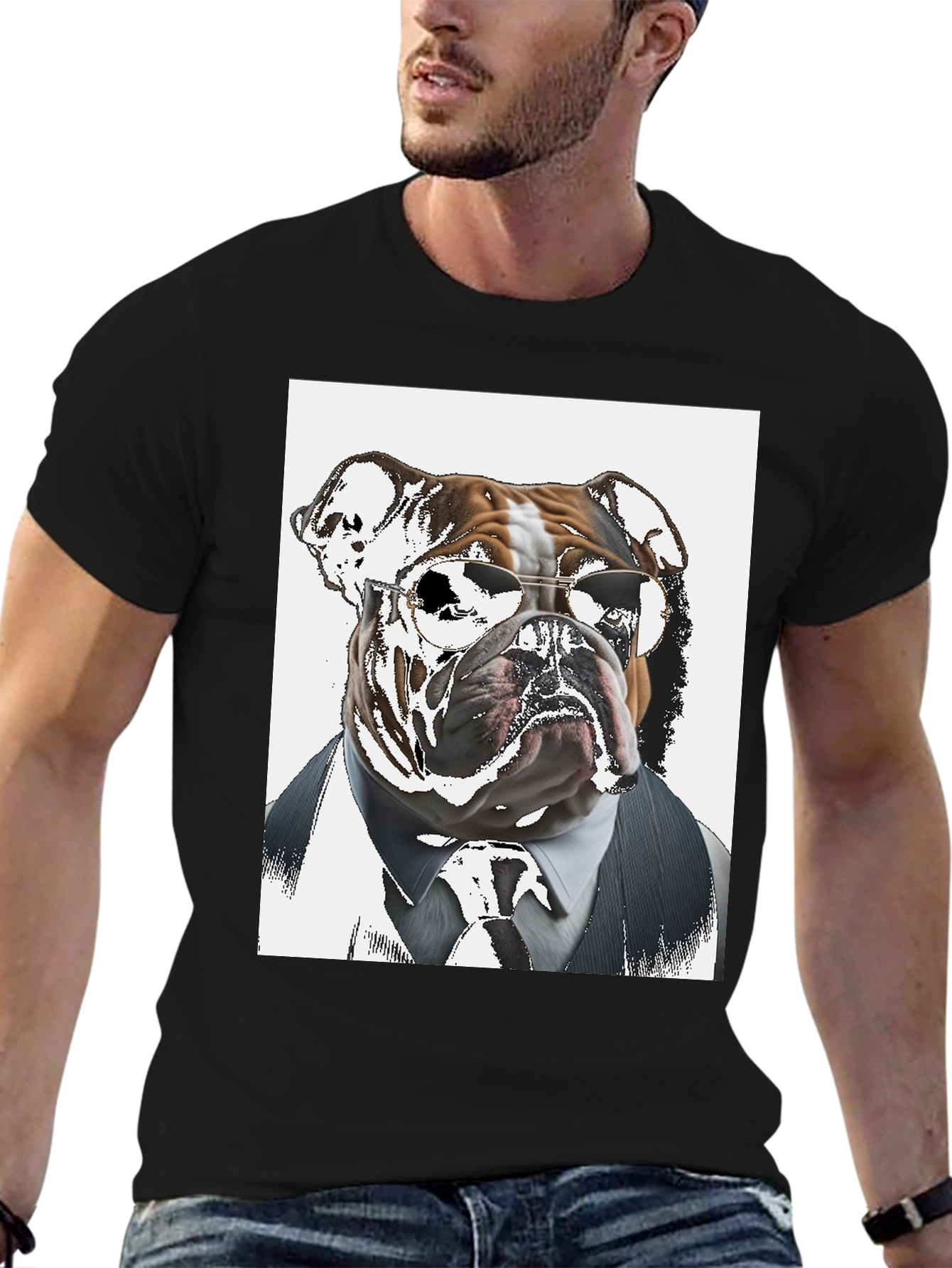 Black Dog Boss T-Shirt - Cool Canine Style view 6
