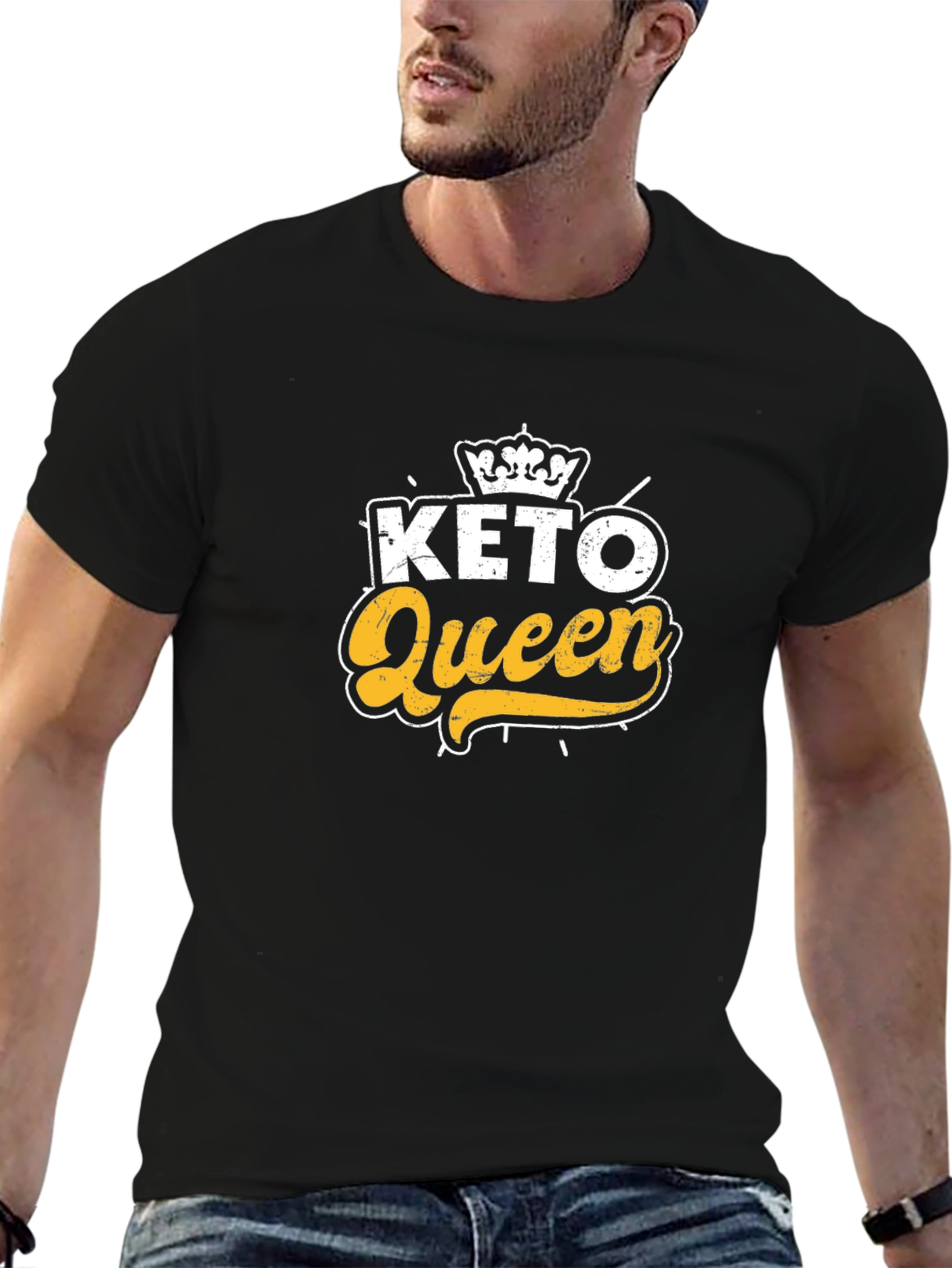 Black Keto Queen Black Graphic T-Shirt view 6