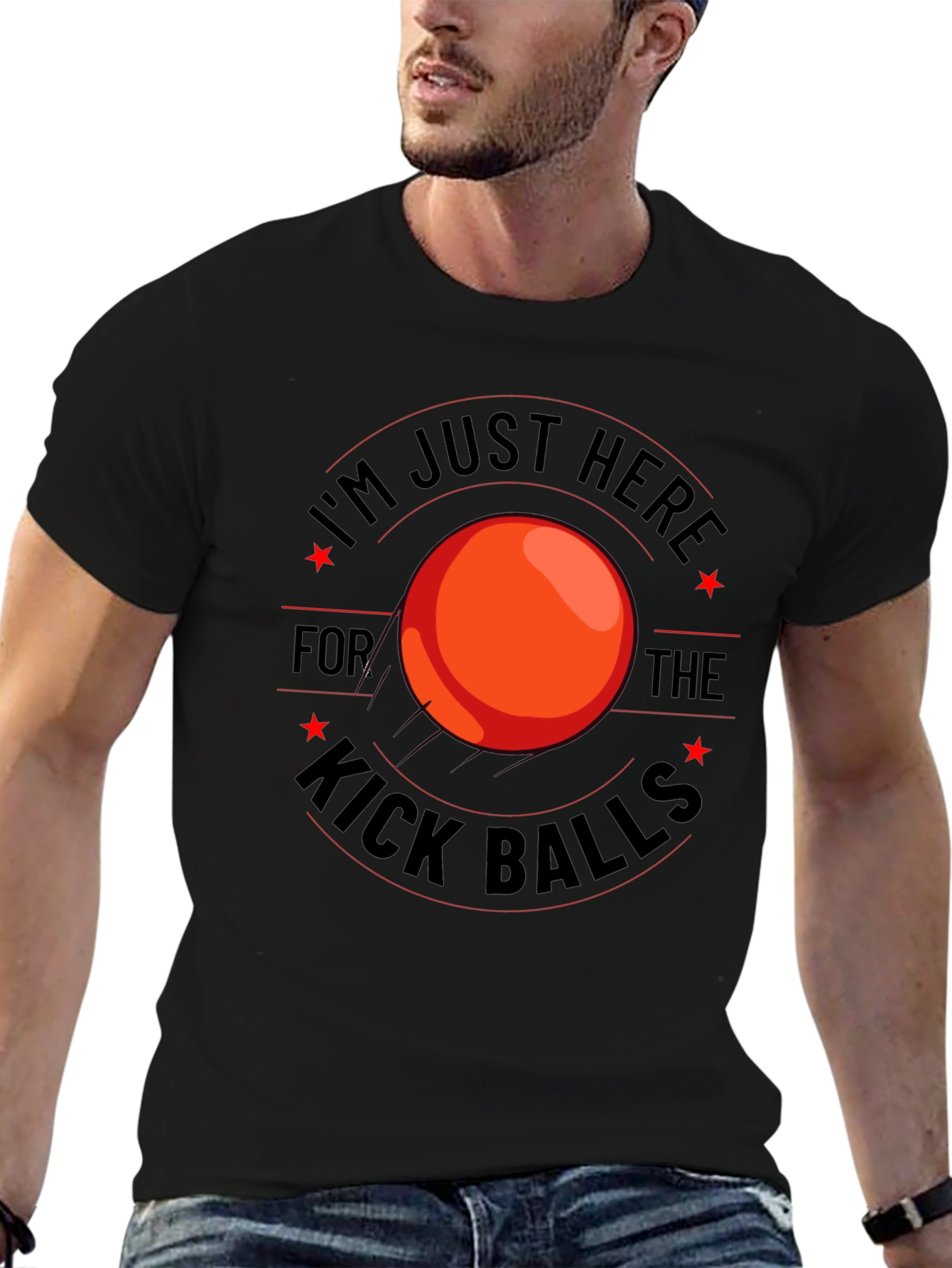 Kickball T-Shirt - I'm Just Here For The Kick Balls - 6