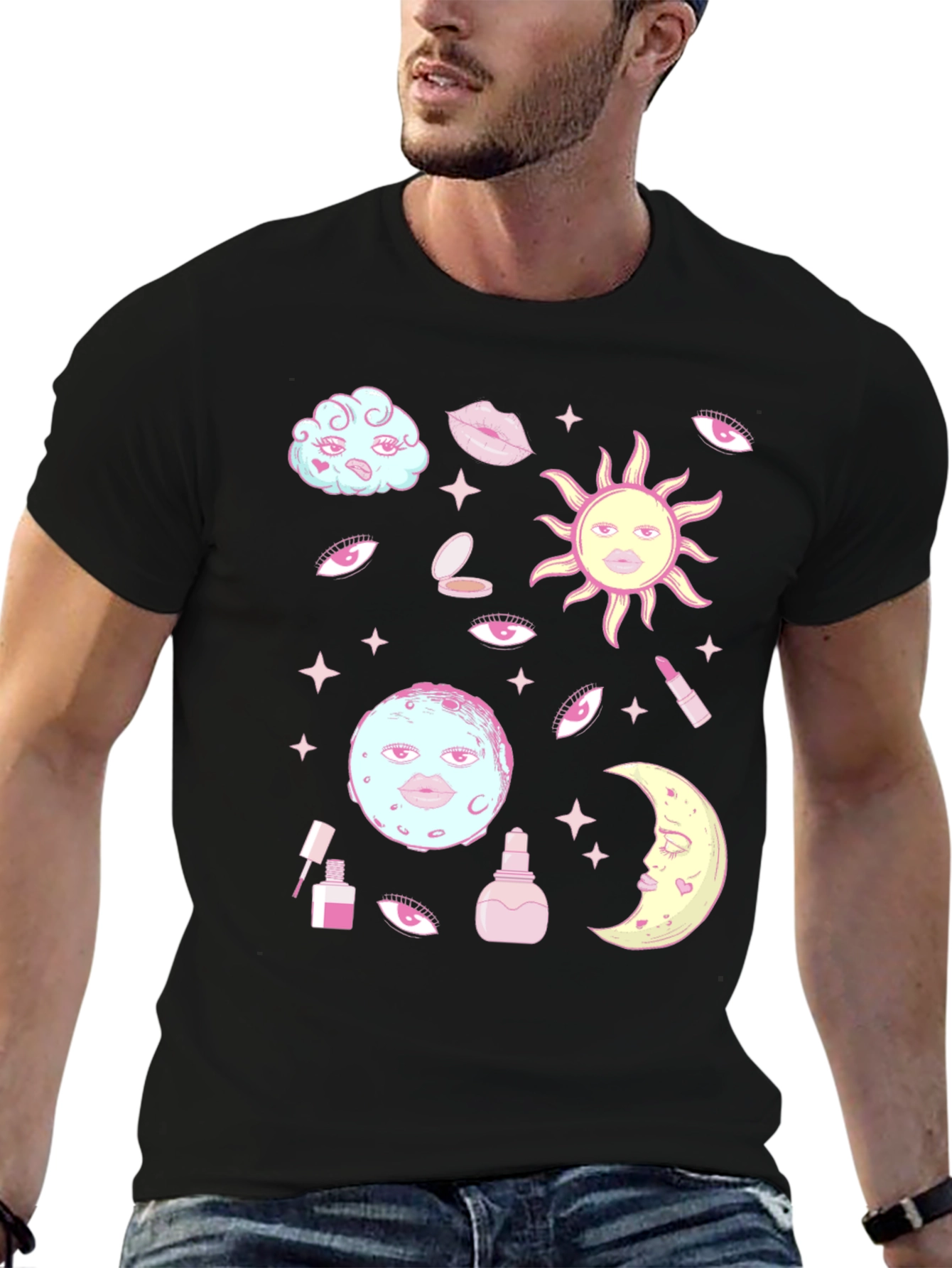 Black Celestial Dreams T-Shirt view 6