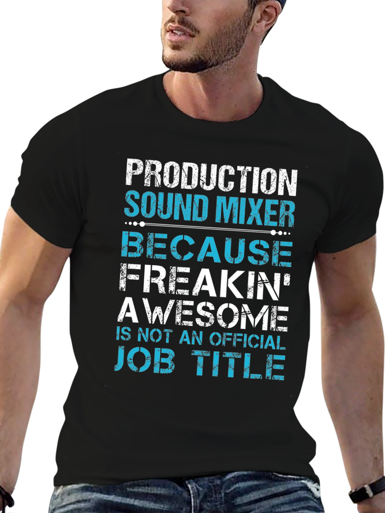 Black Production Sound Mixer T-Shirt view 6