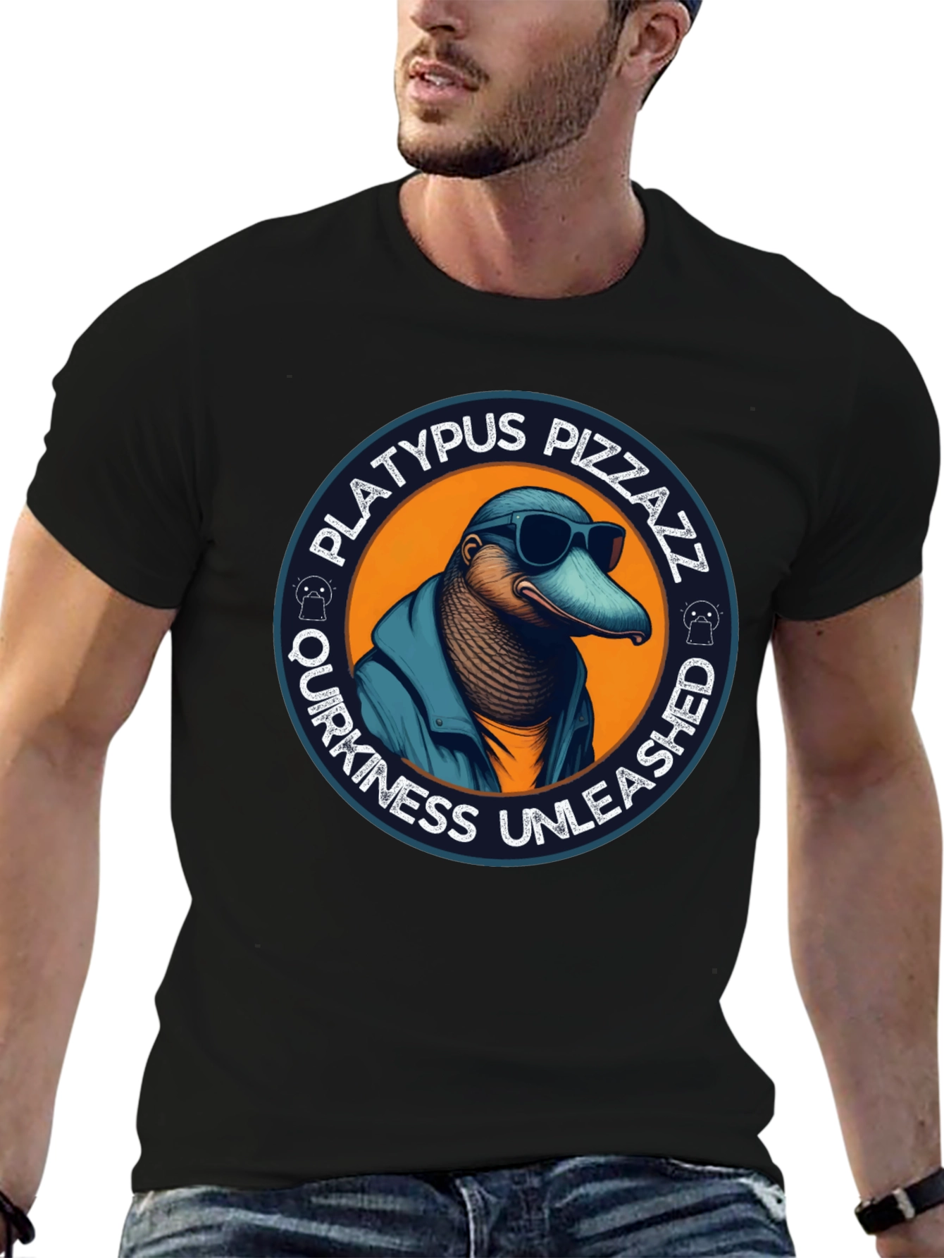 Black Platypus Pizzazz T-Shirt - Quirky & Unleashed view 6