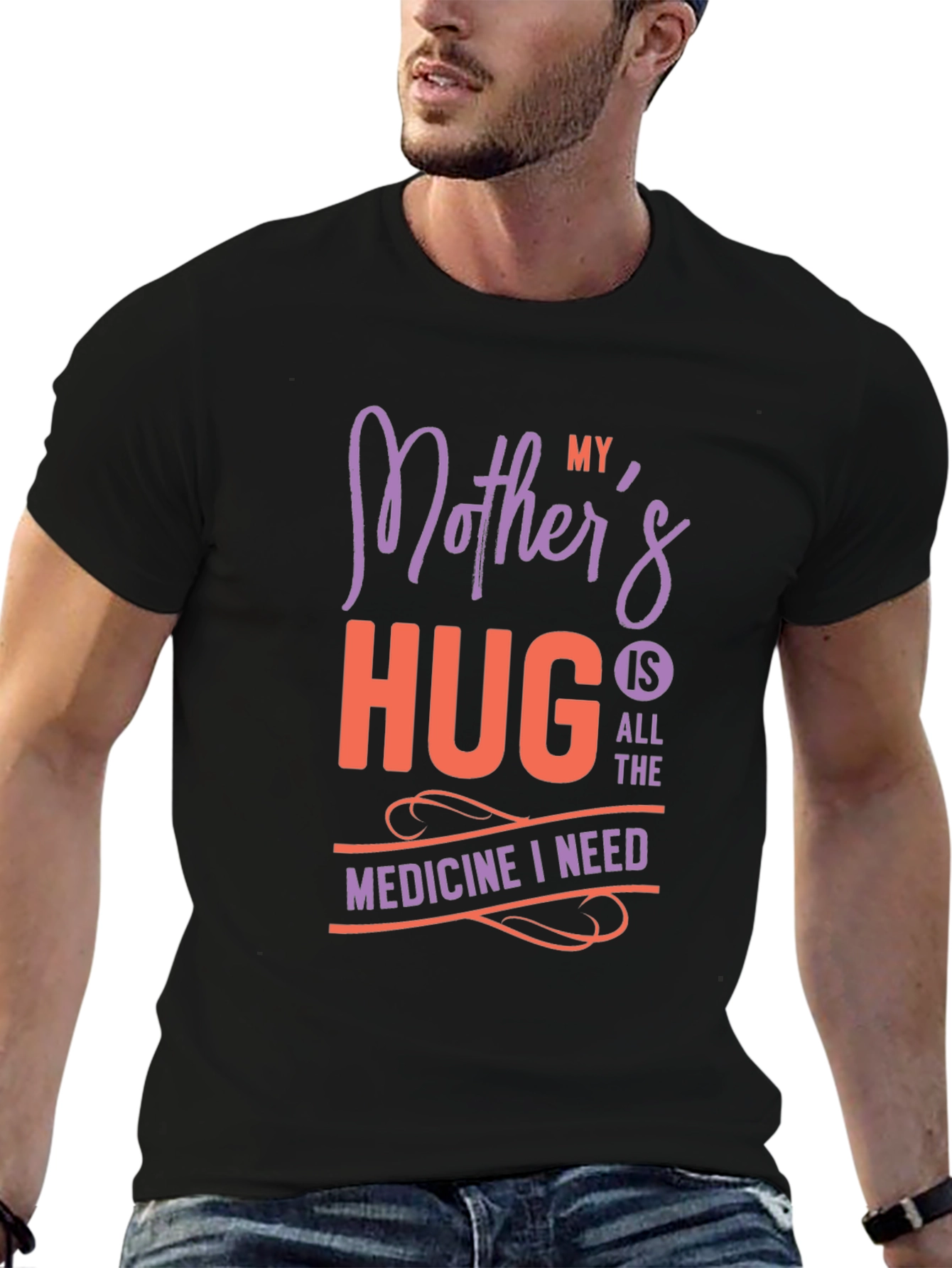 Black Mother's Hug T-Shirt - All The Medicine I Need view 6