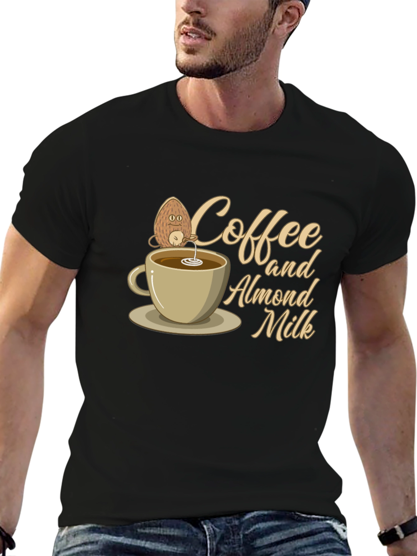 Coffee & Almond Milk Graphic T-Shirt - 6