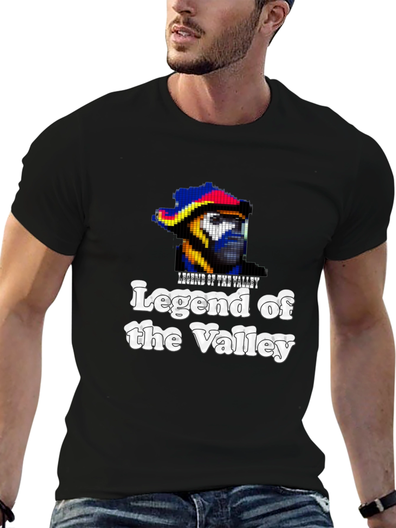 Black Legend of the Valley Graphic T-Shirt - Black view 6