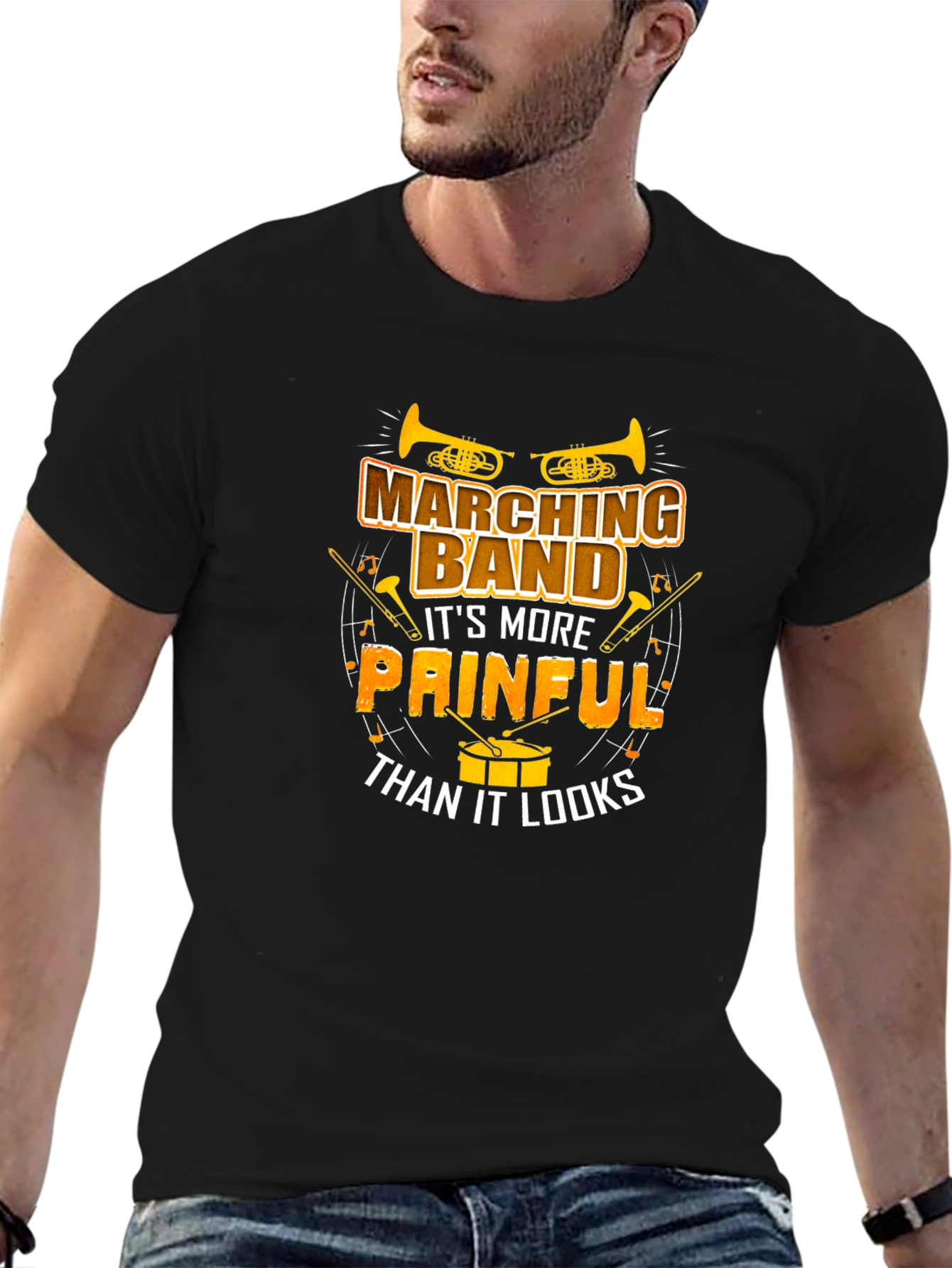 Black Marching Band Painful T-Shirt view 6