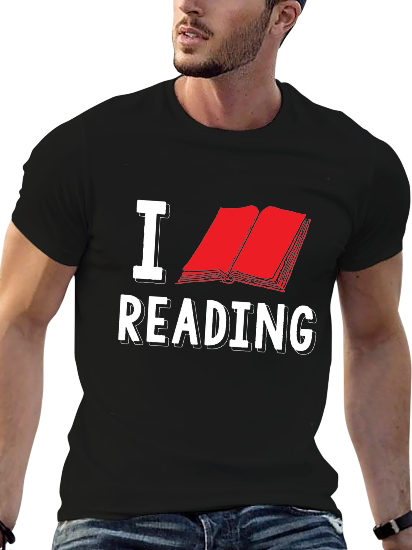 Black I Love Reading T-Shirt view 6