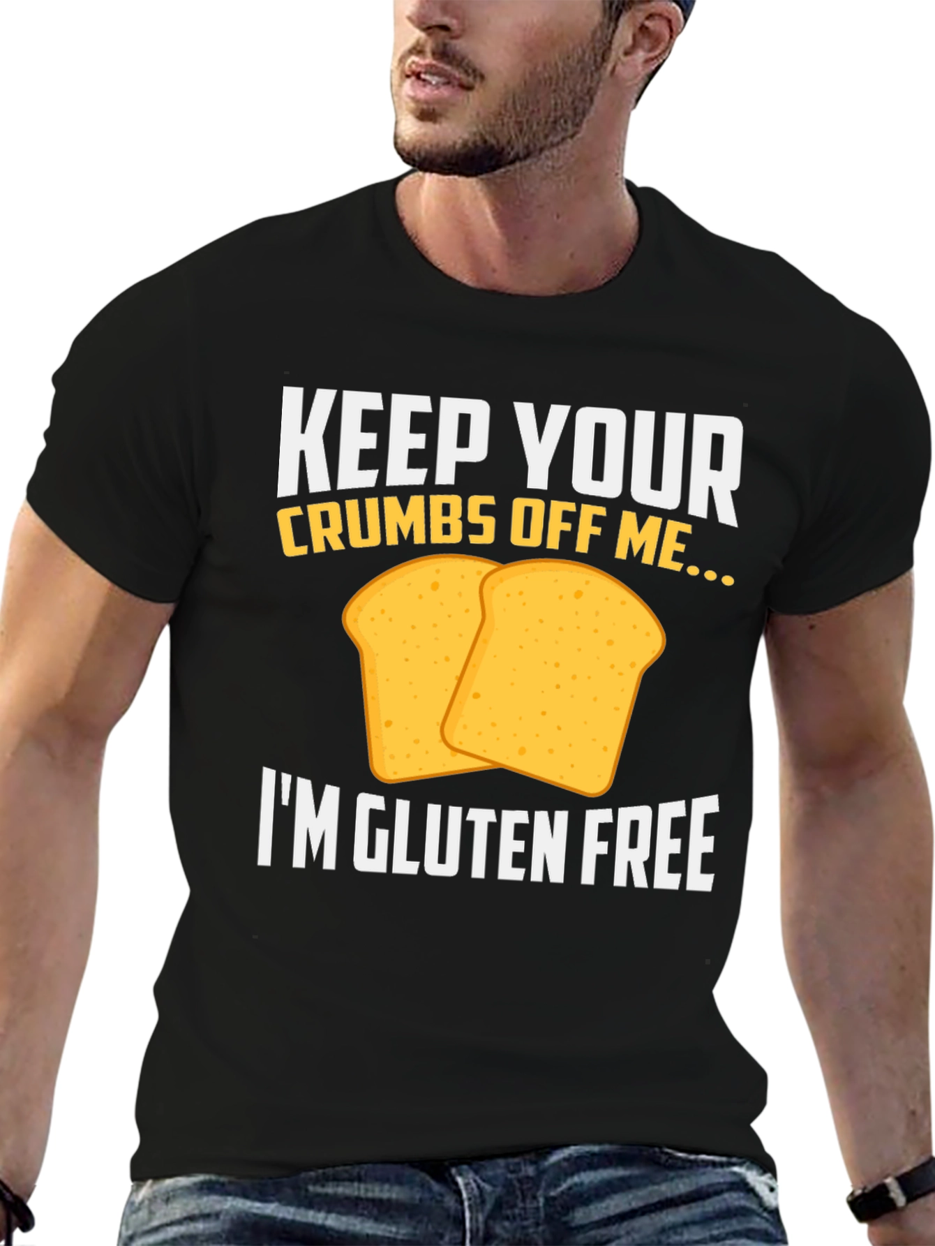 Black Gluten Free Novelty T-Shirt view 6