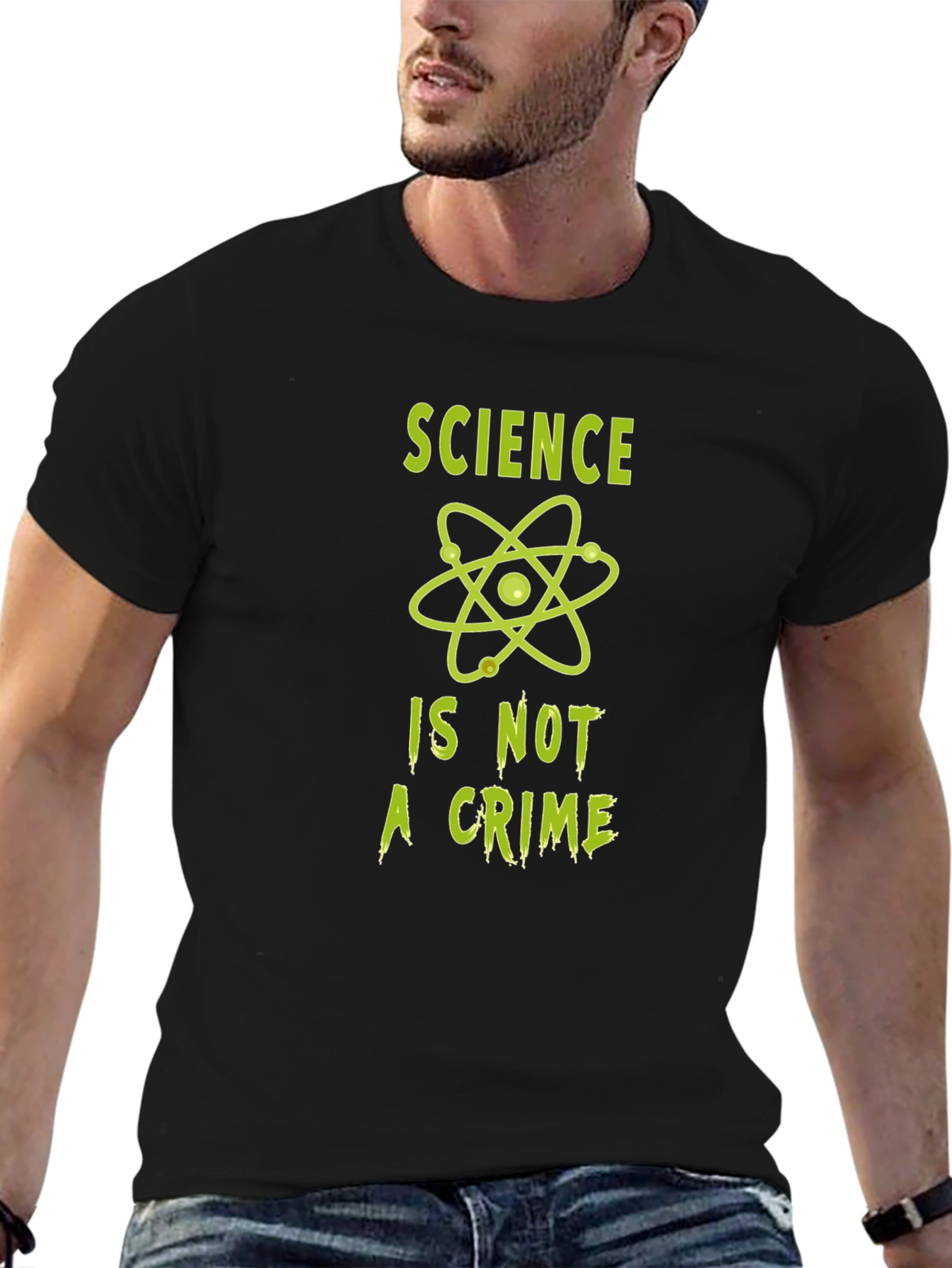 Black Science Is Not A Crime T-Shirt - Black view 6