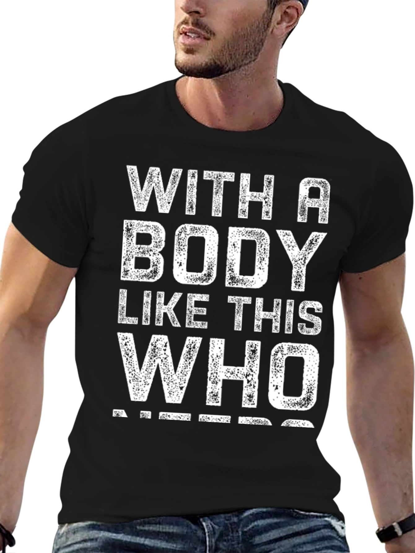 Black Funny Body Like This T-Shirt view 6