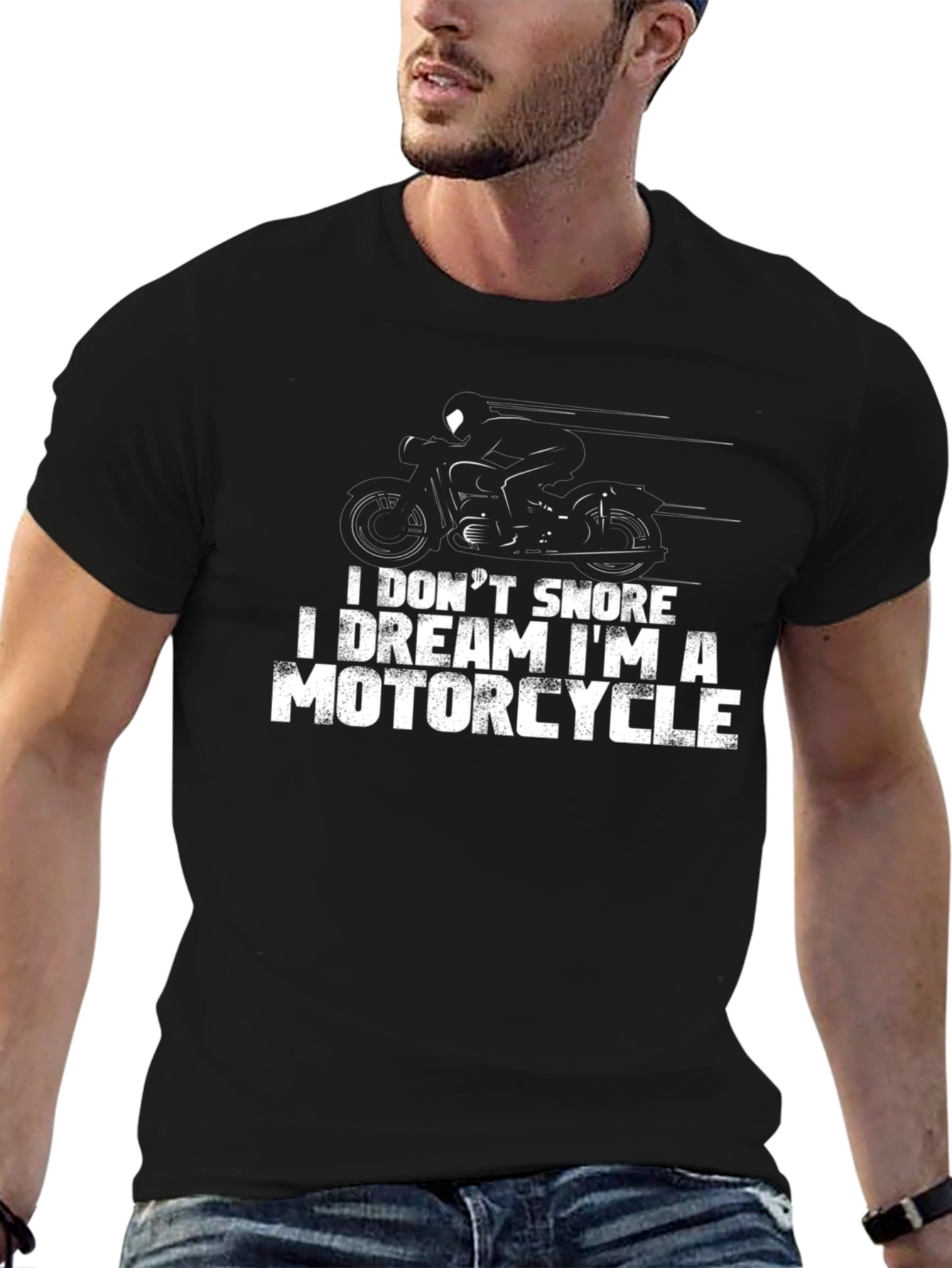 Black Motorcycle Dream T-Shirt - Funny Biker Tee view 6