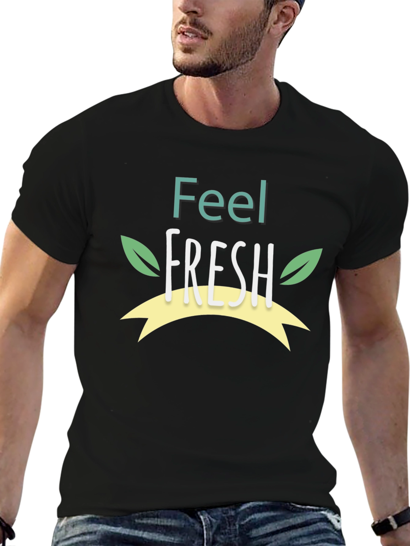 Black Feel Fresh Graphic Tee - Organic Cotton Blend view 6
