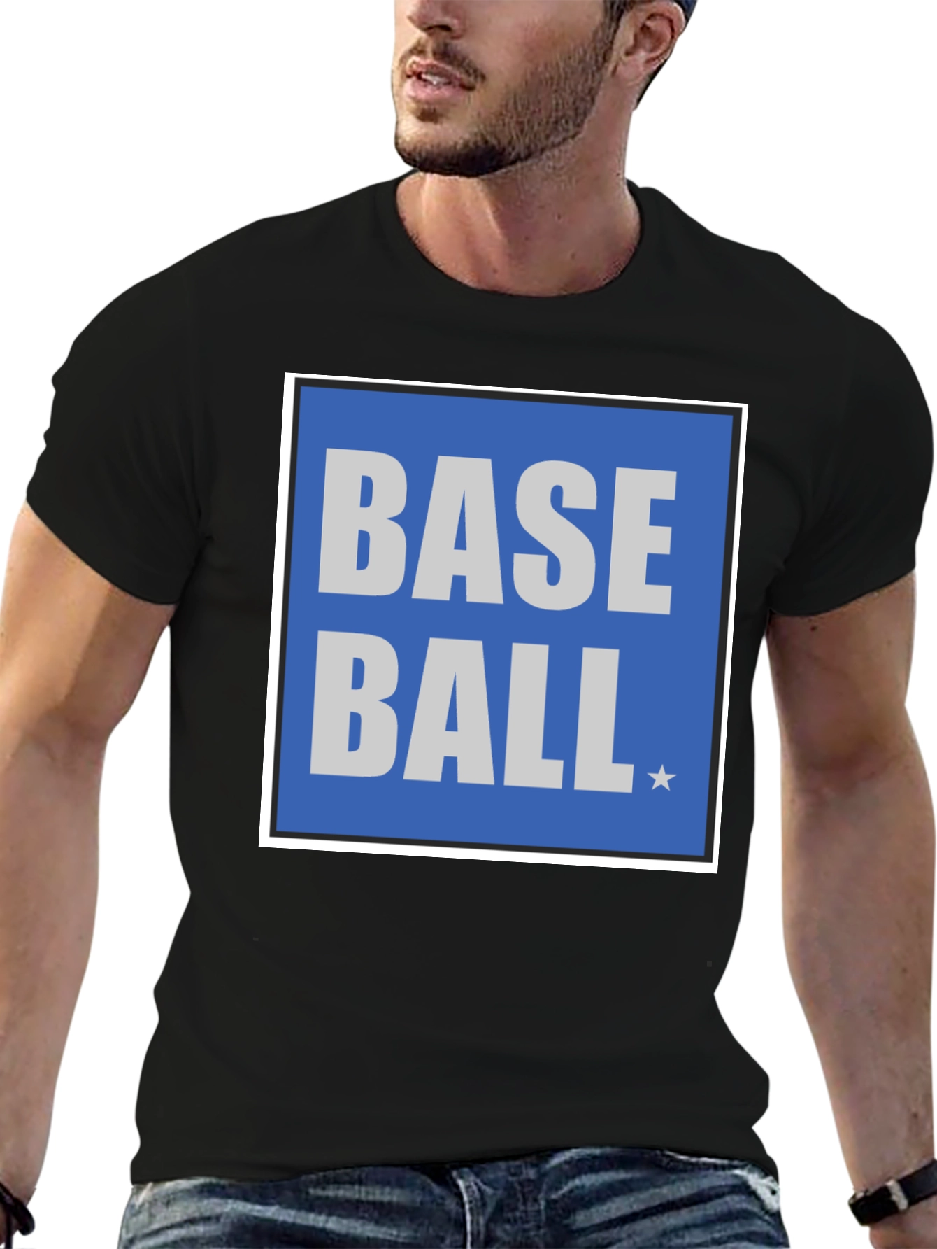 Black Baseball Graphic Tee - Classic Sports T-Shirt view 6