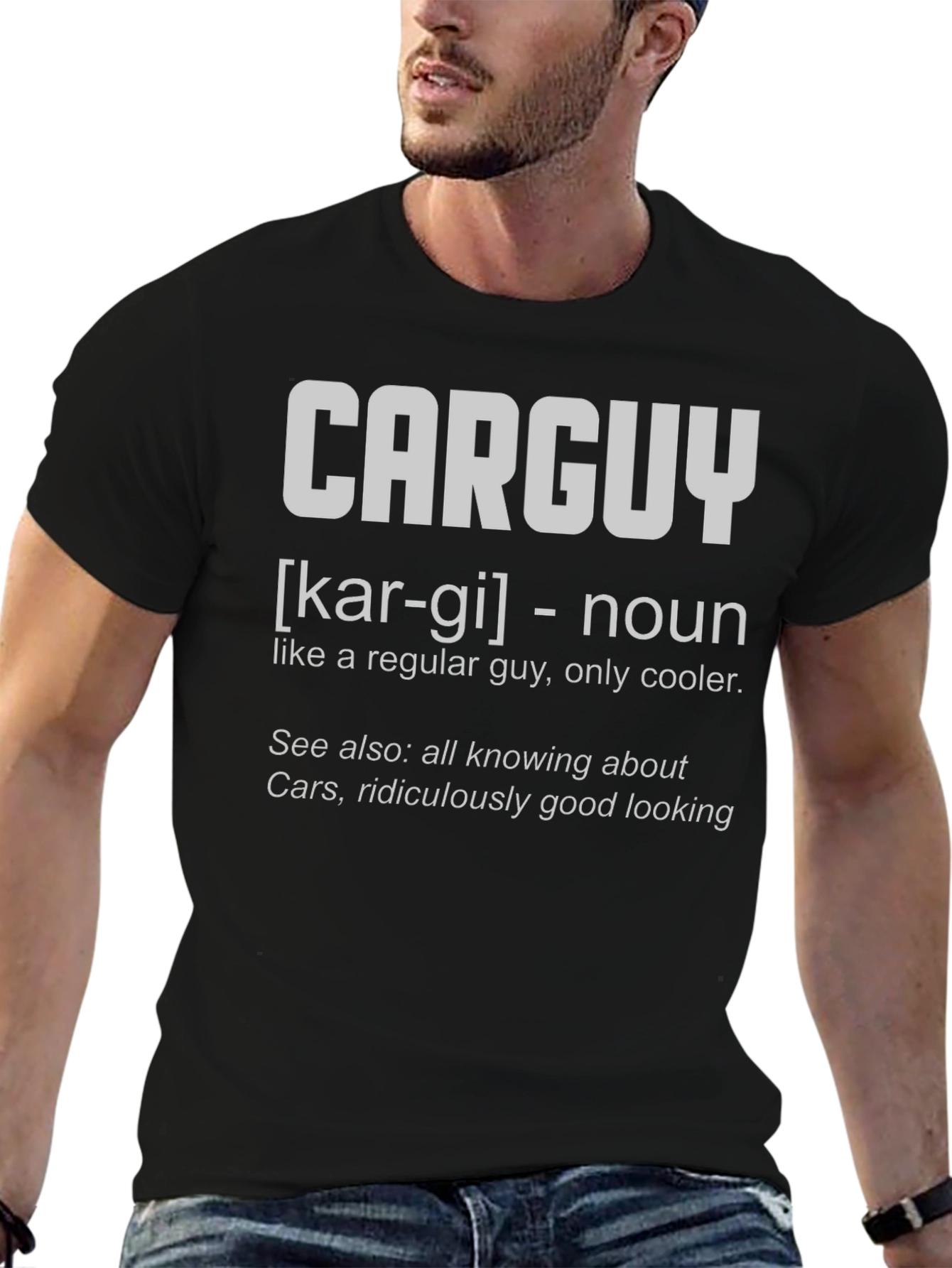 Black Carguys Definition T-Shirt - Black view 6