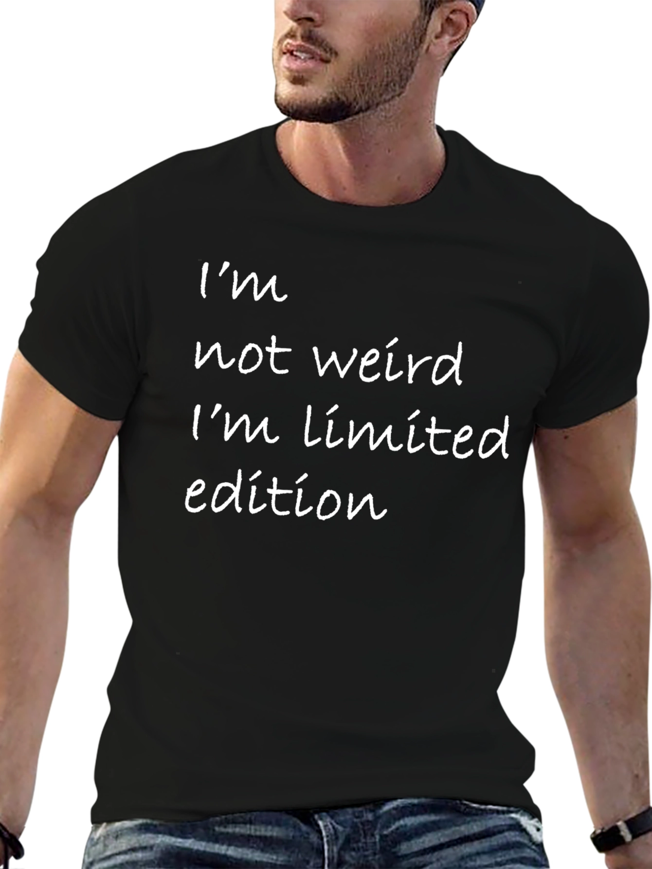 Black Limited Edition Graphic Tee - I'm Not Weird view 6