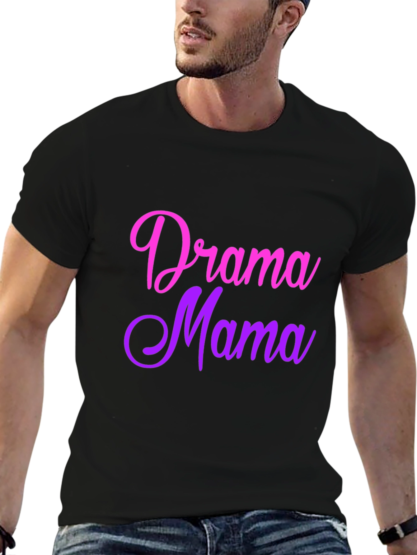 Black Drama Mama Ombre Graphic Tee view 6