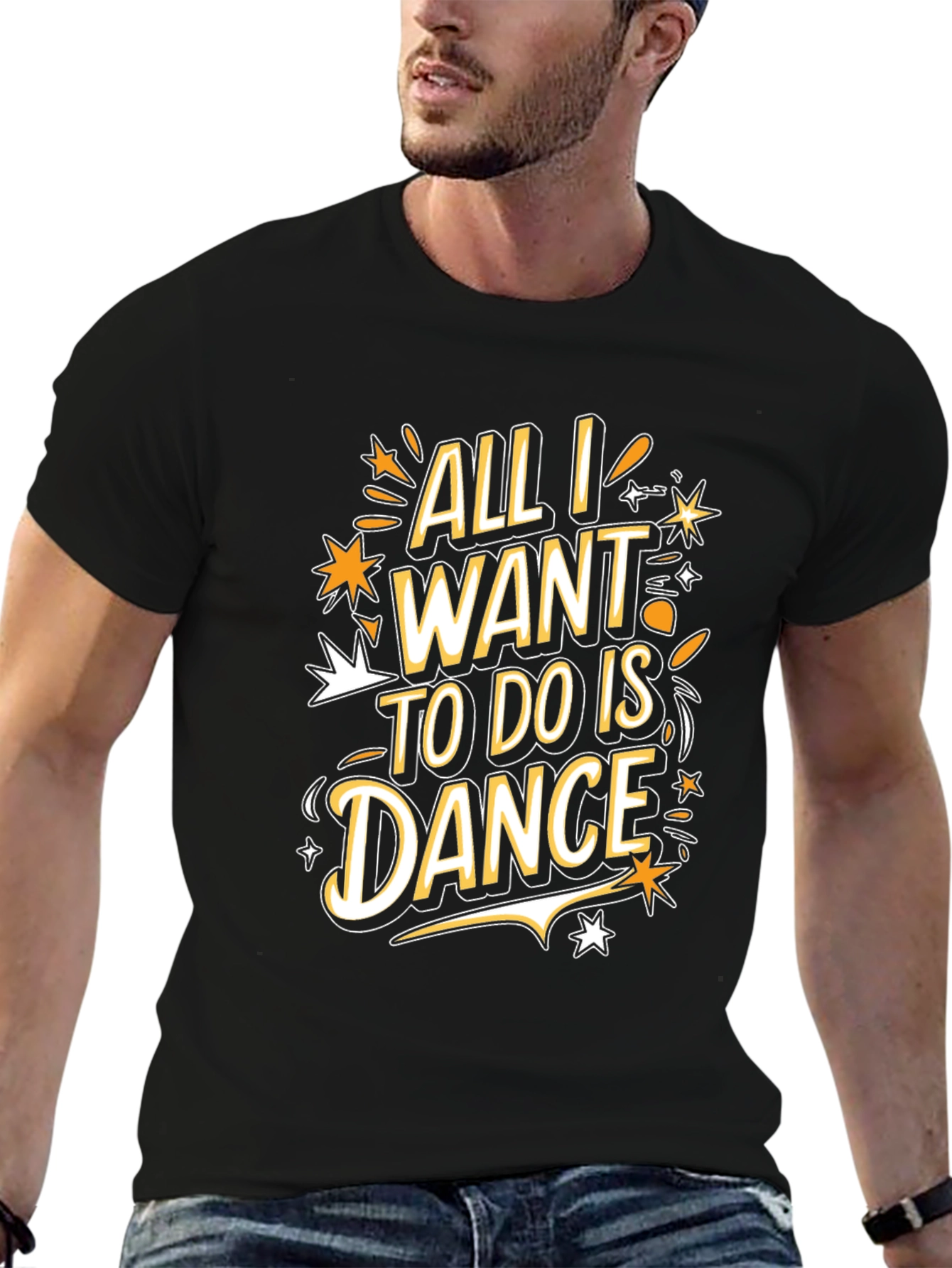 Black Dance Lover's Tee - All I Want To Do Is Dance Graphic T-Shirt view 6