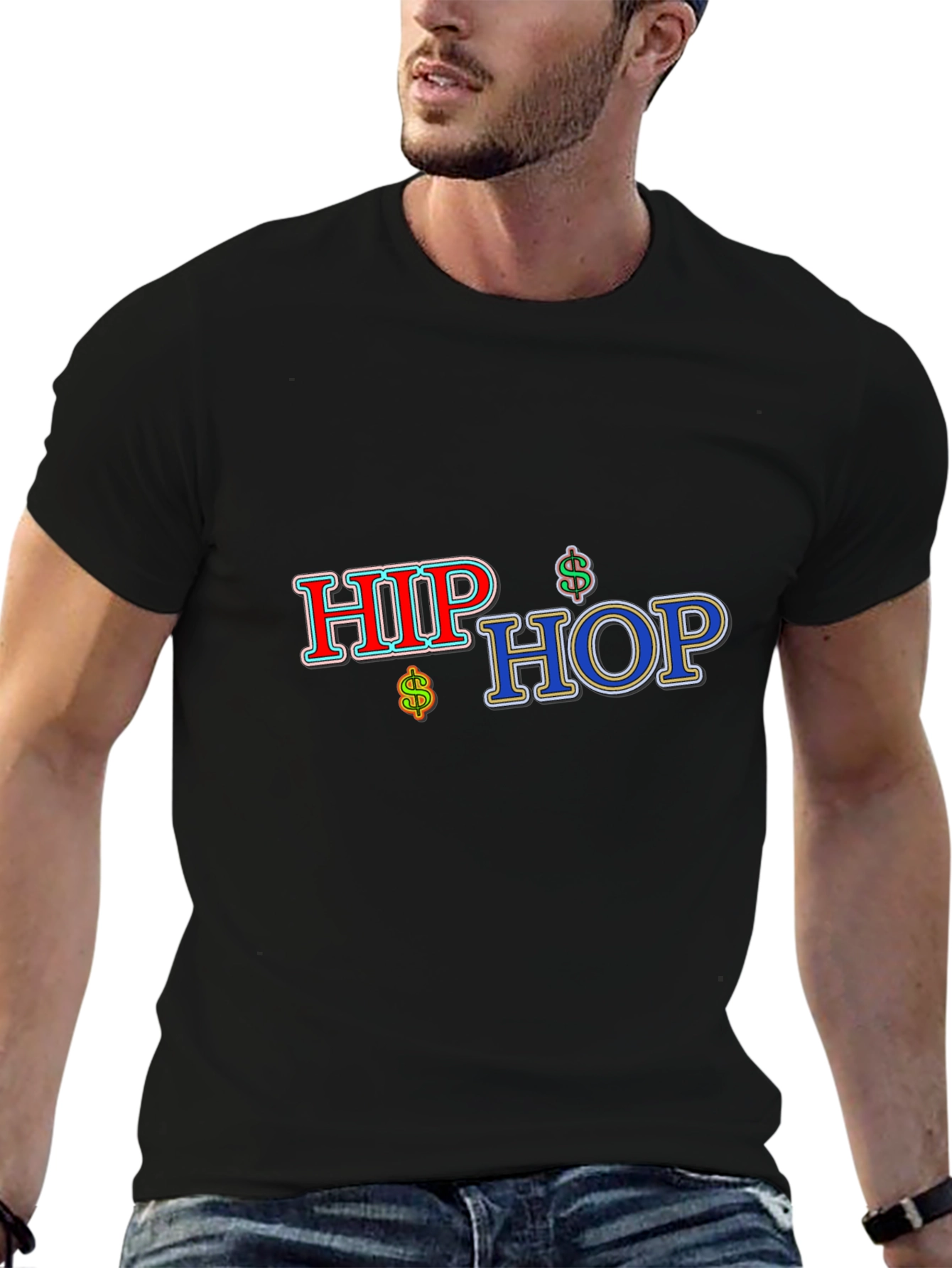 Black Hip Hop Black T-Shirt view 6