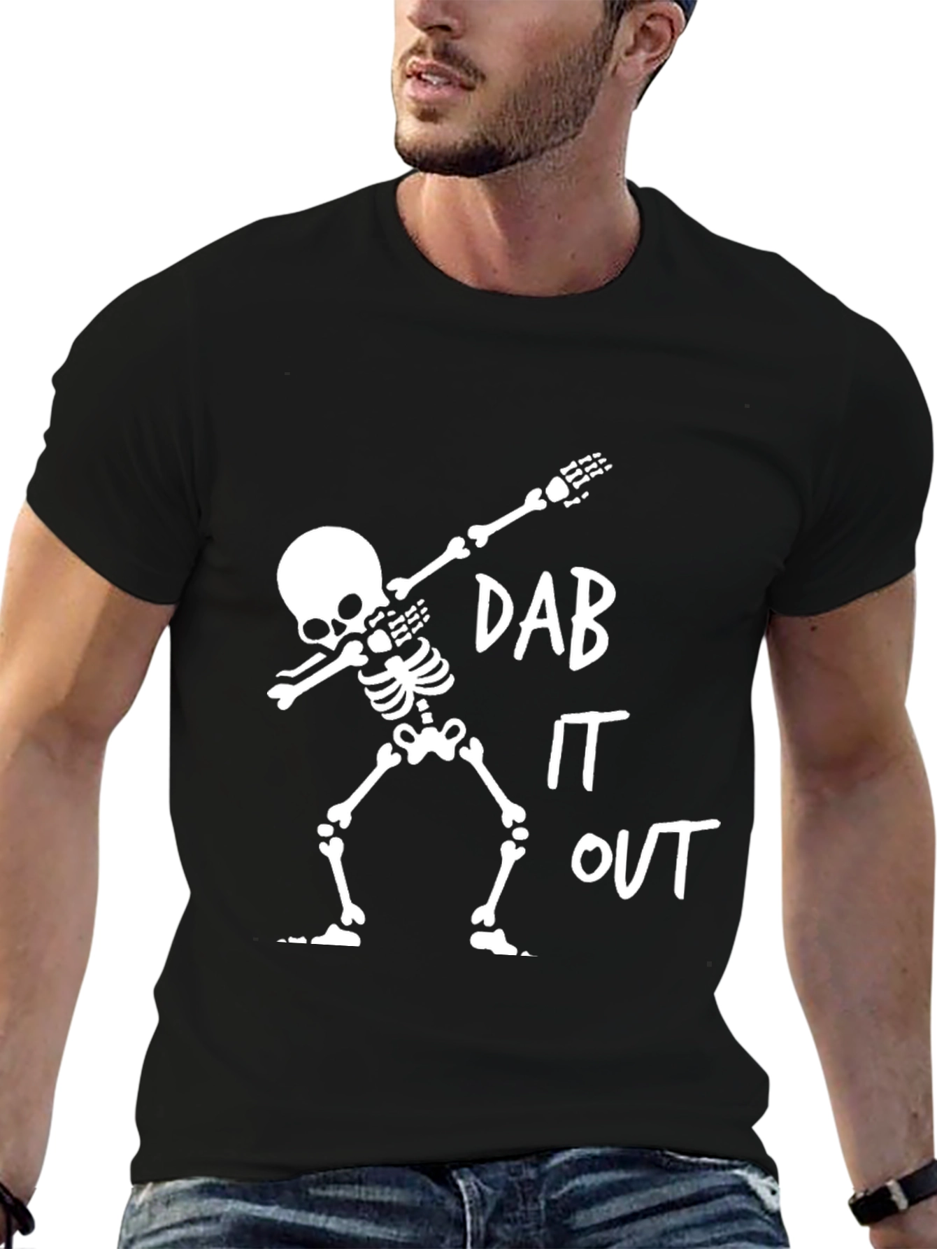 Dab It Out Skeleton Tee - Cool Graphic Print - 6