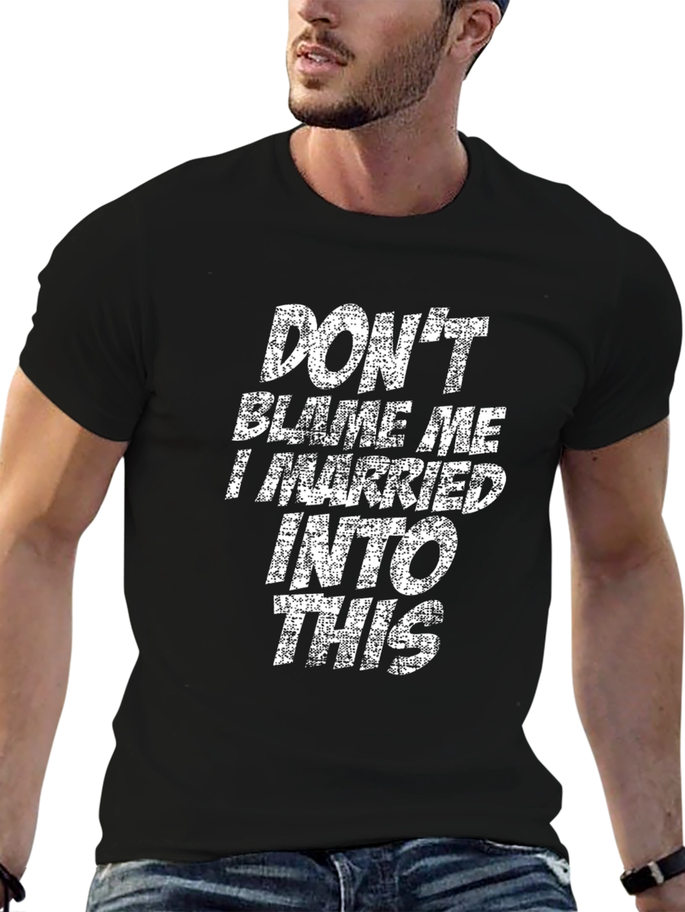 Black Don't Blame Me Funny Graphic Tee view 6