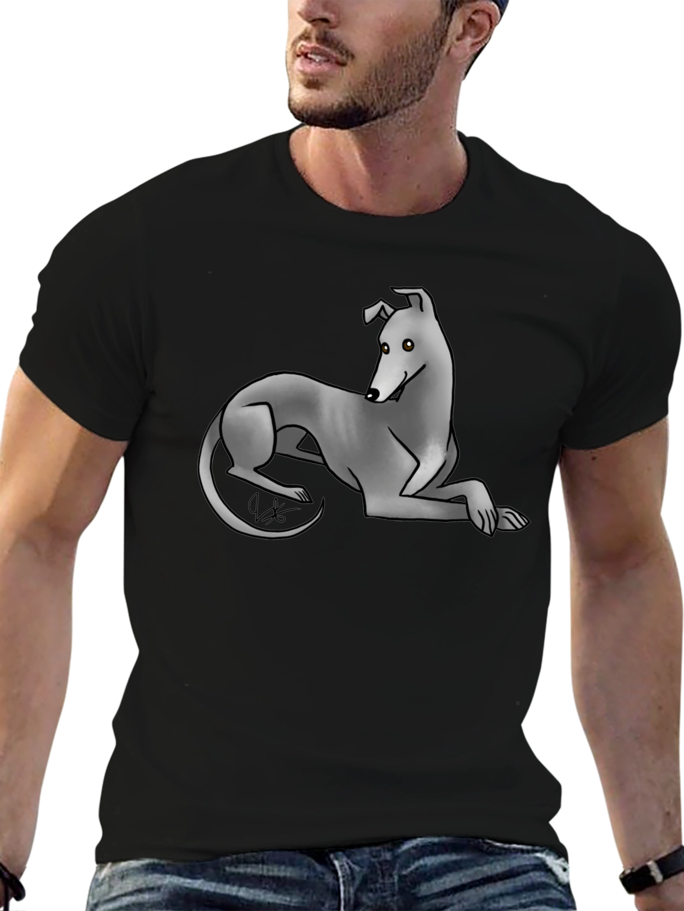 Greyhound Graphic Tee - Cool Dog Lover Shirt - 6