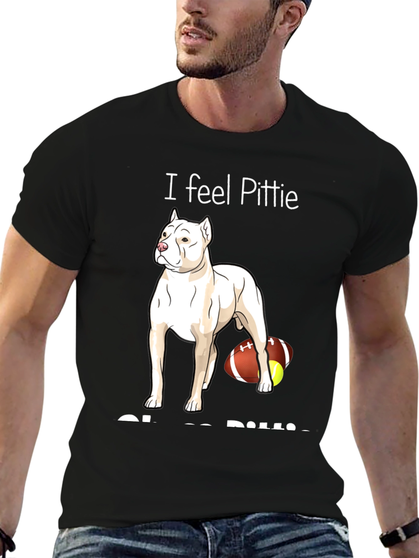 Black I Feel Pittie T-Shirt view 6