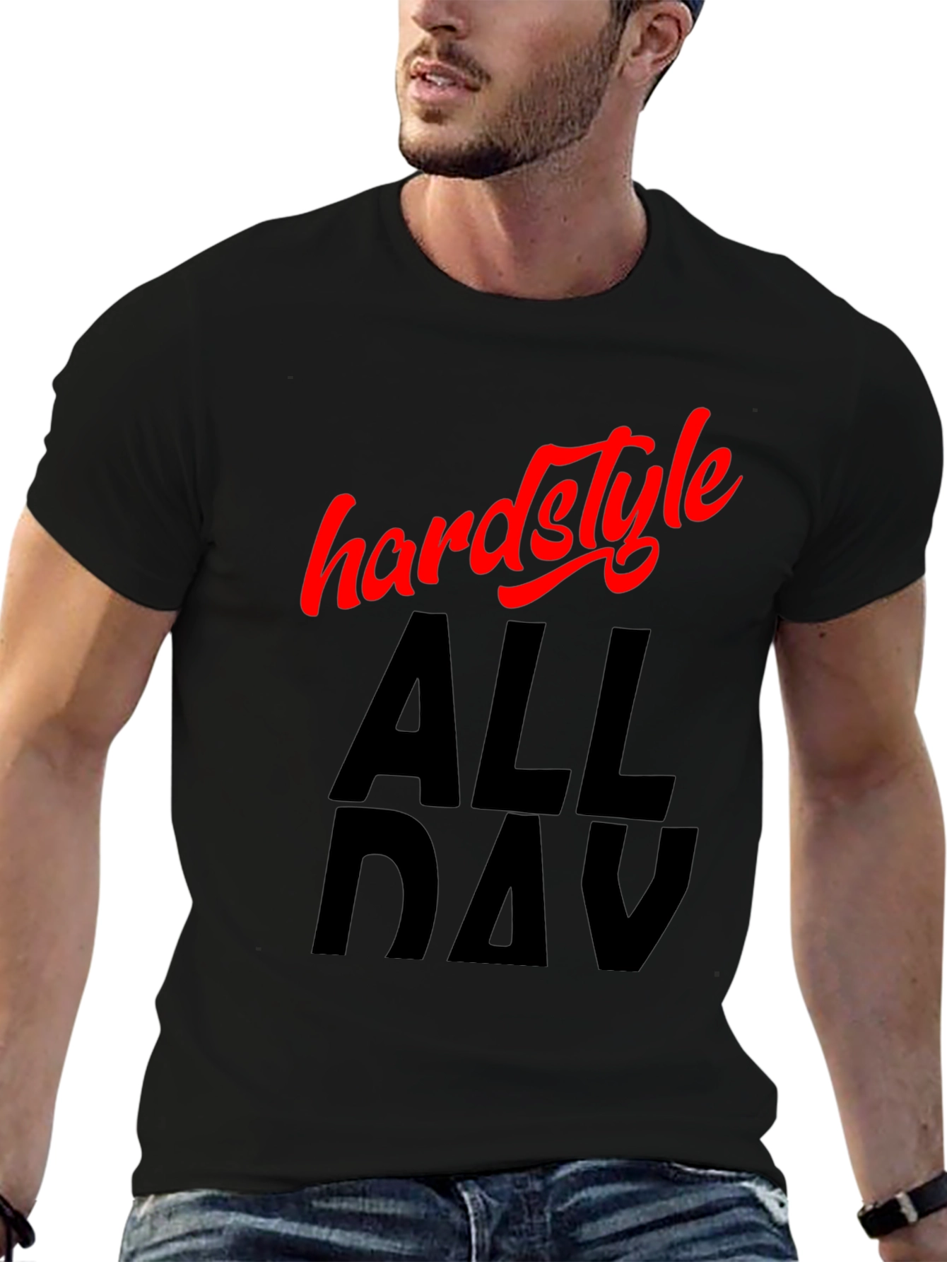 Hardstyle All Day Black Graphic Tee - 6
