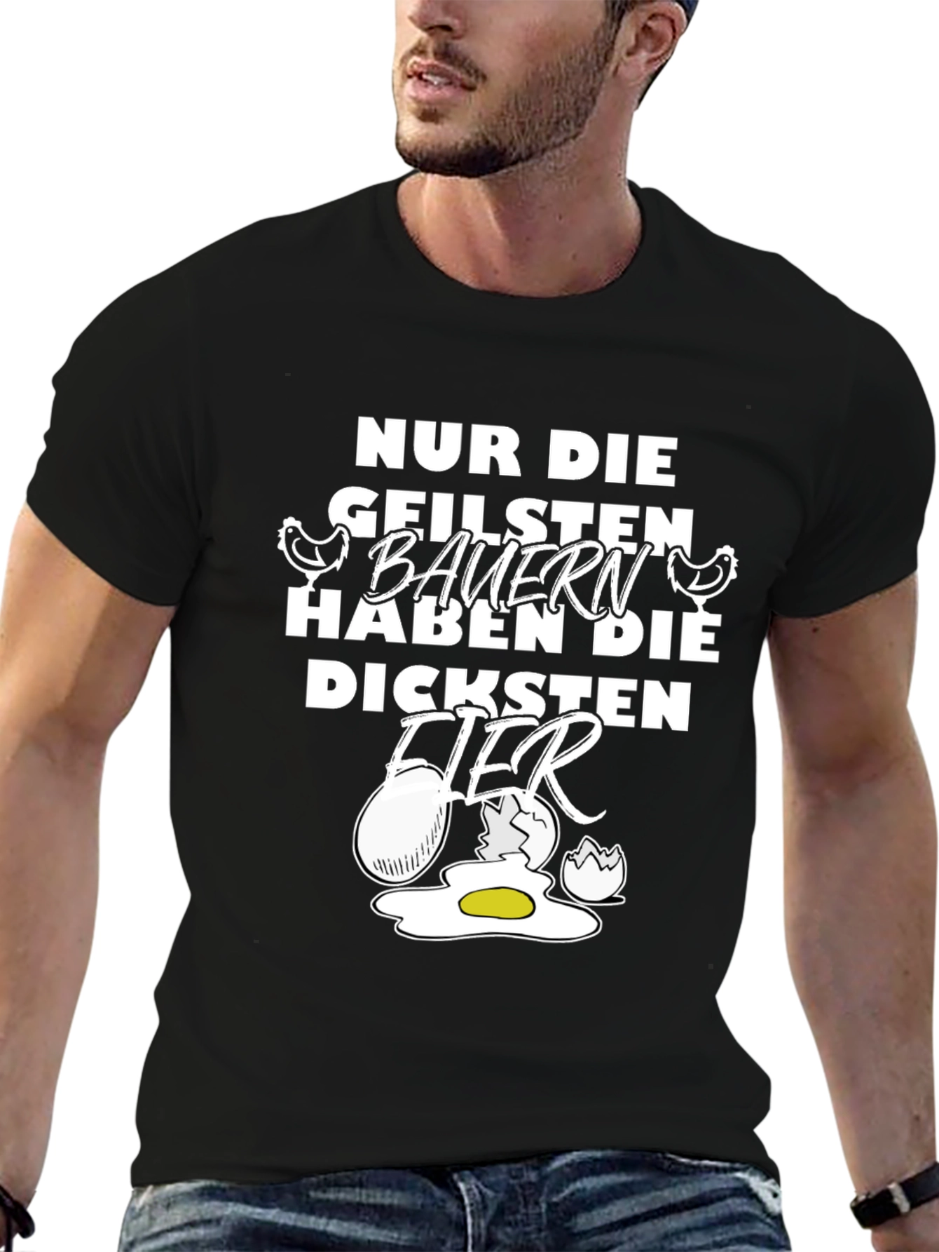 Black Funny German Farmer's Graphic T-Shirt view 6