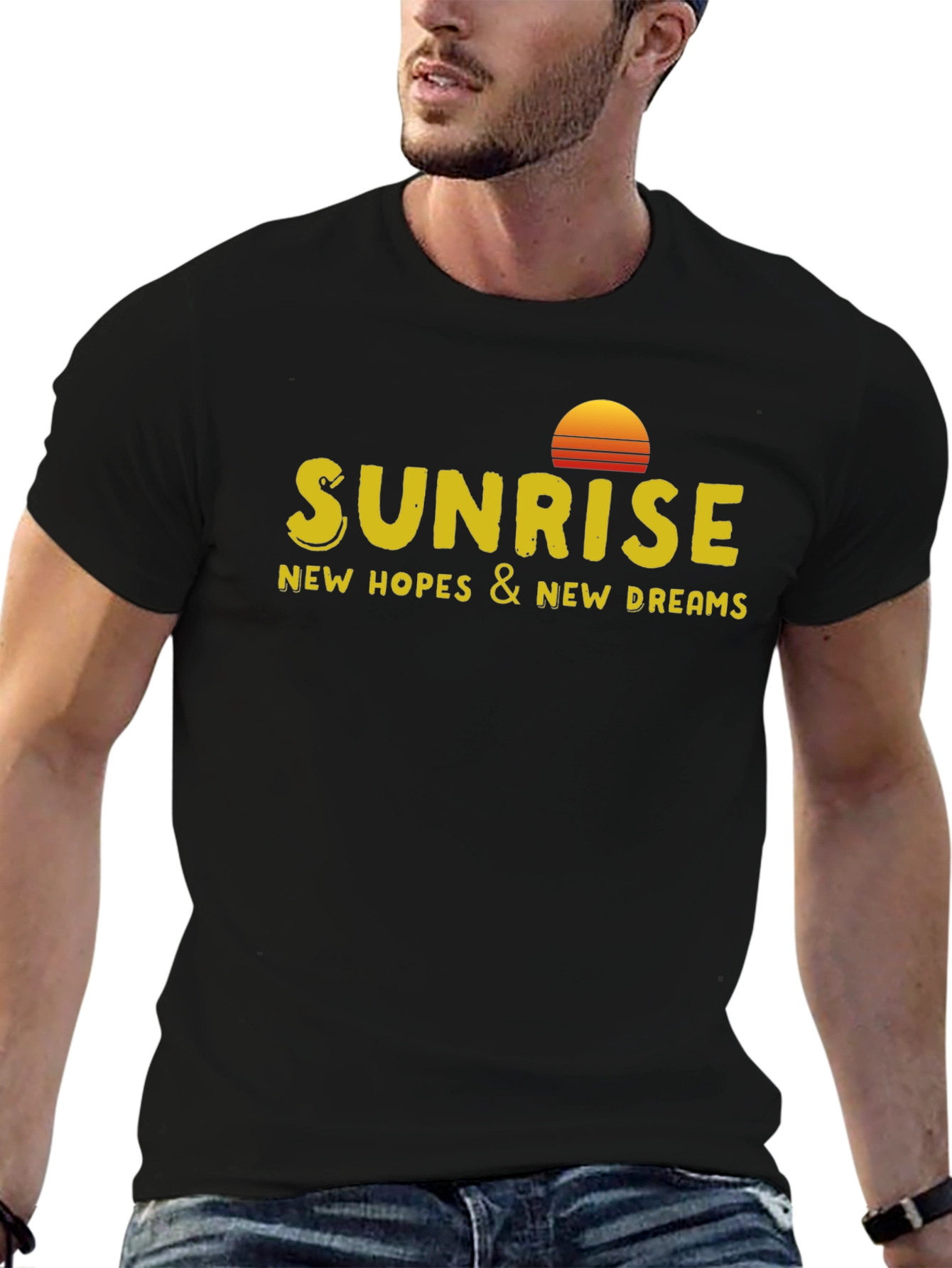 Black Sunrise New Hopes Dreams Graphic Tee view 6