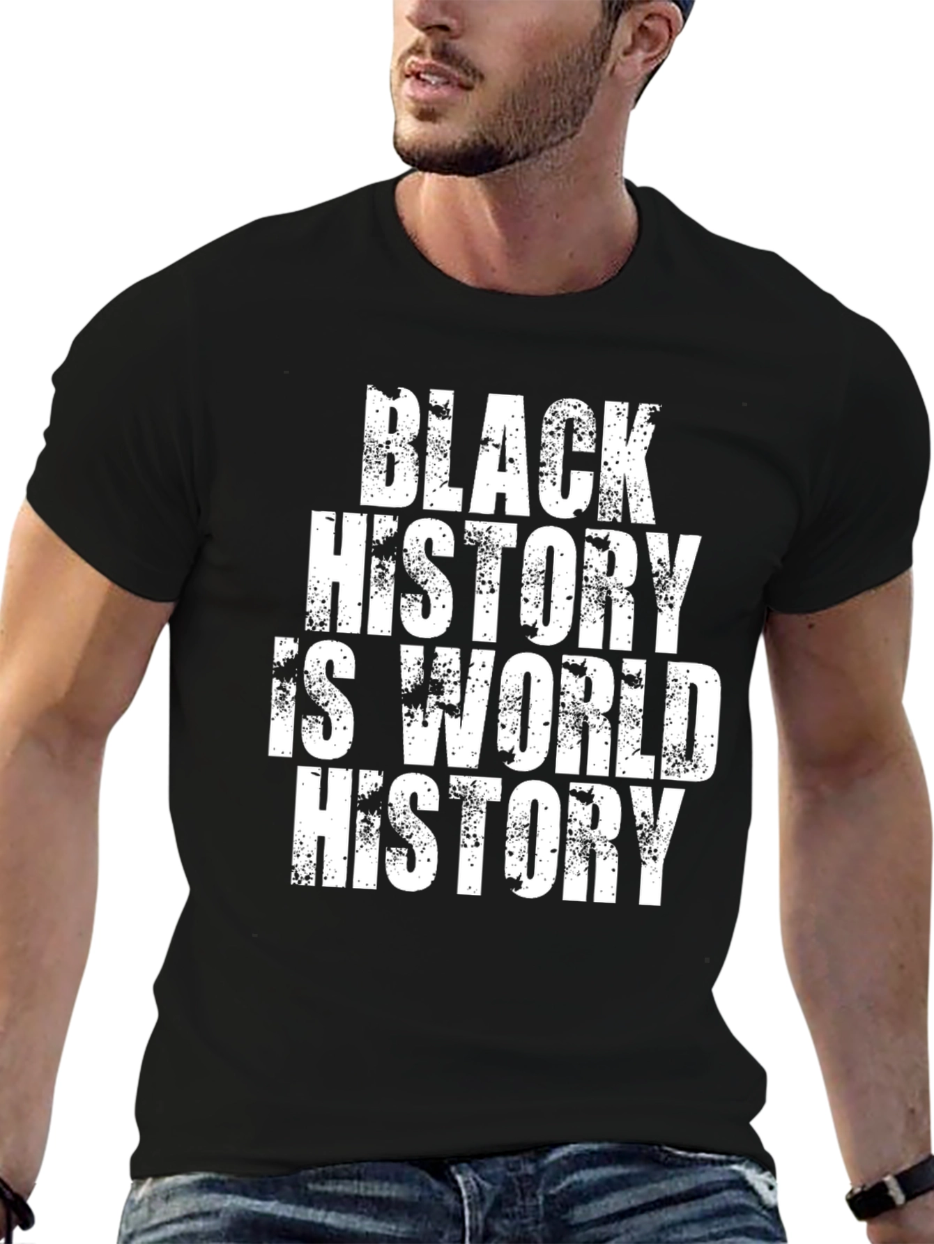 Black Black History Is World History Graphic Tee view 6
