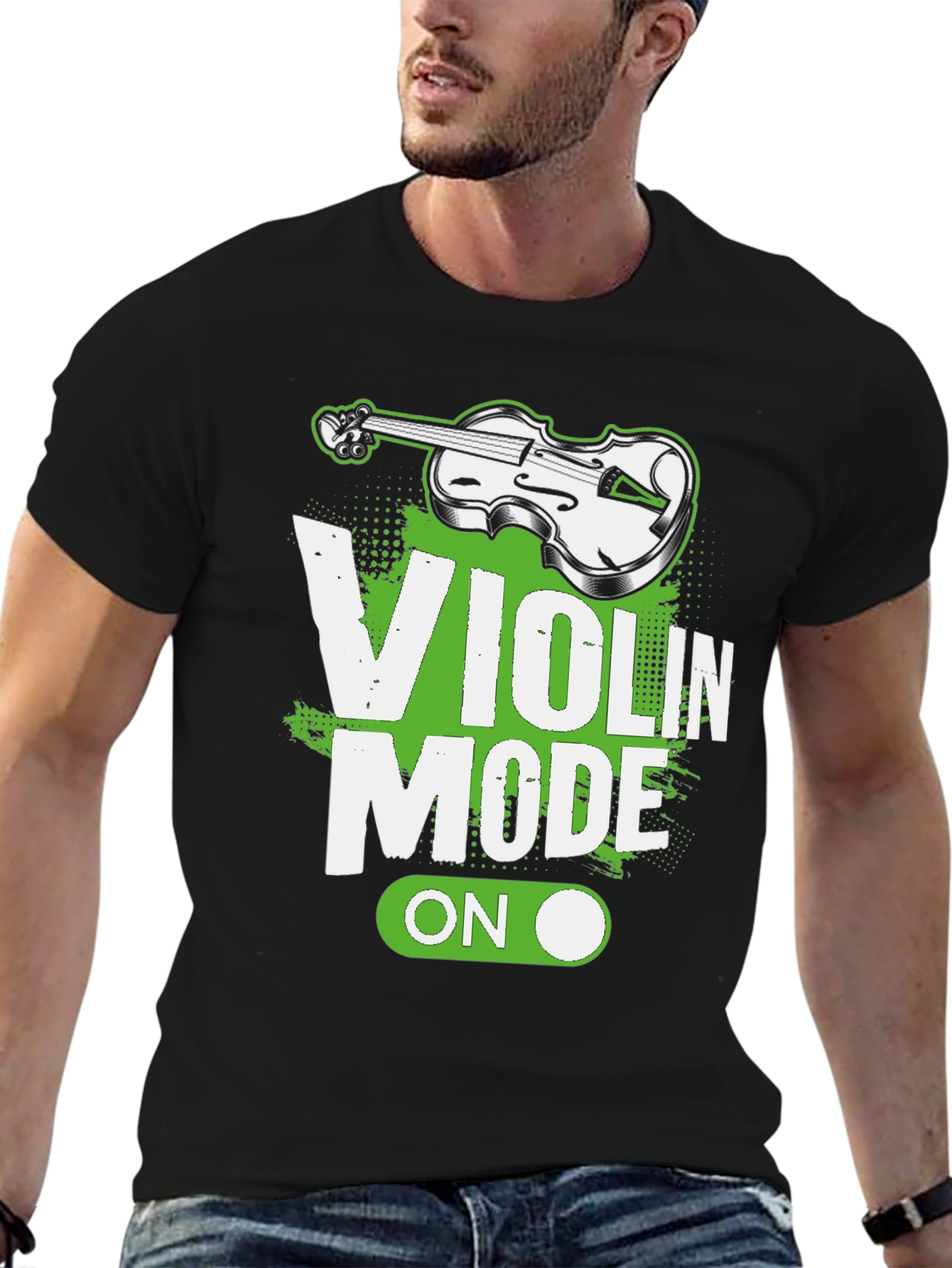 Black Violin Mode On Graphic Tee - Black view 6