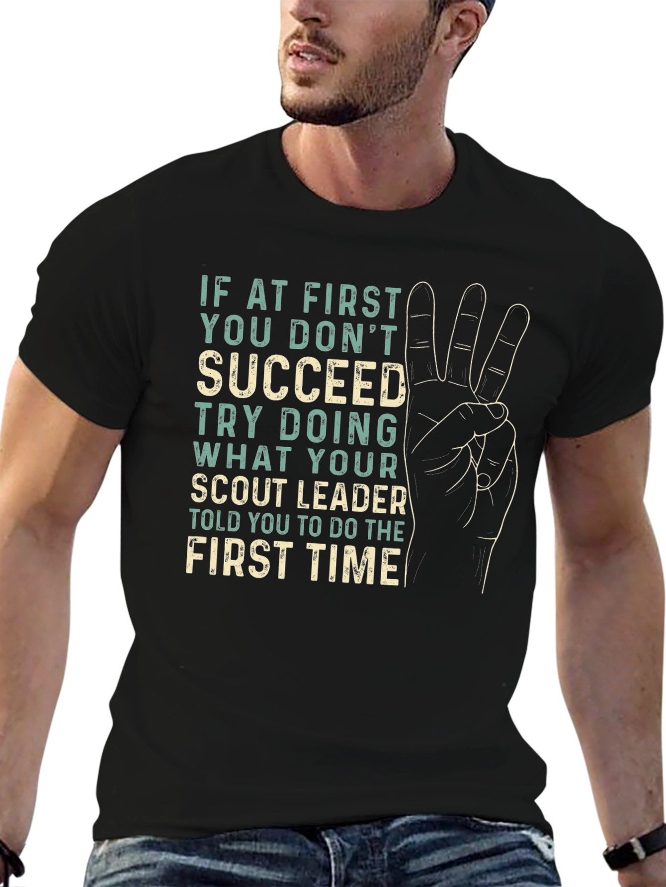 Black Scout Leader Advice Graphic T-Shirt view 6