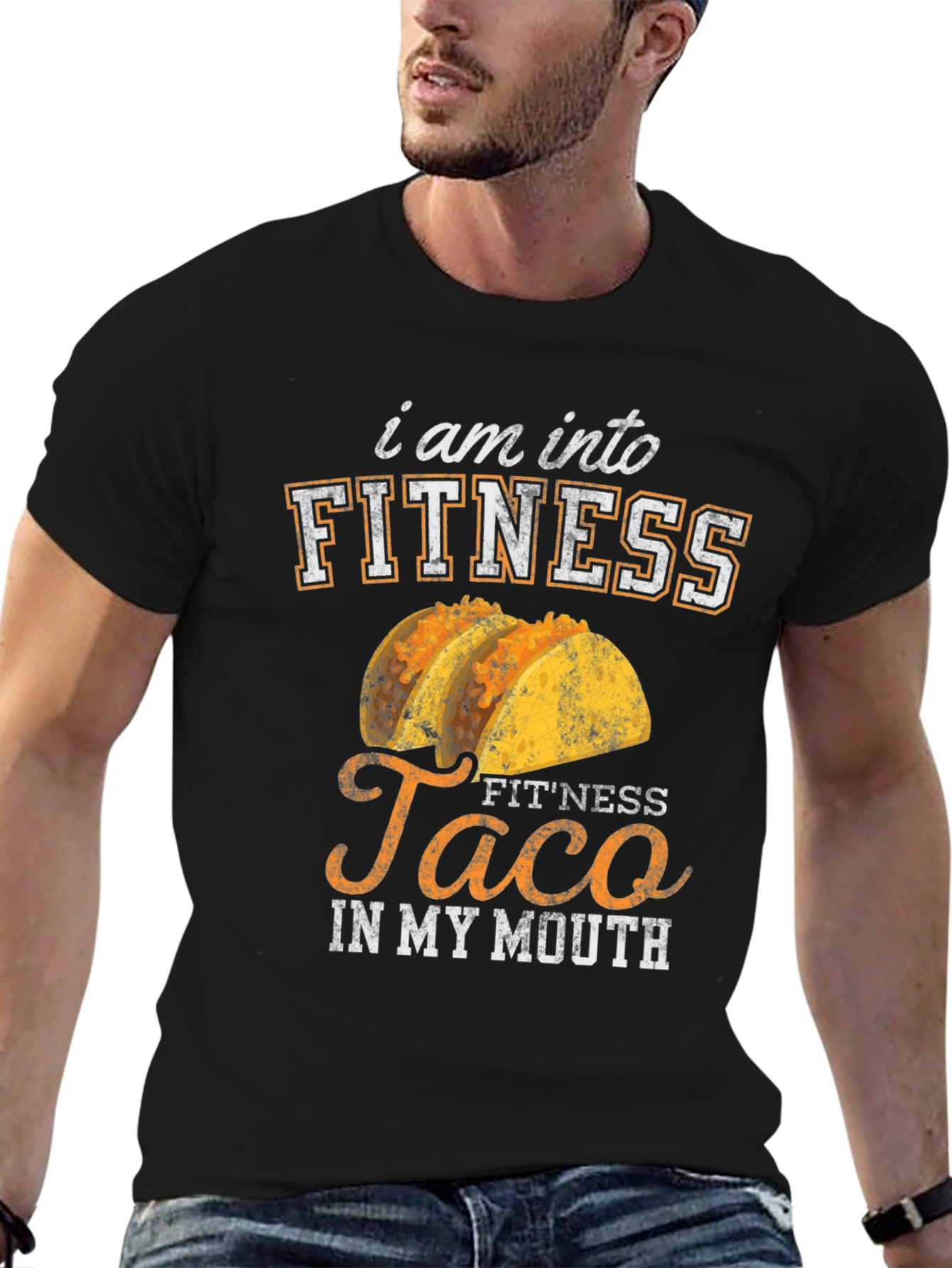 Black Fitness Taco Graphic T-Shirt view 6