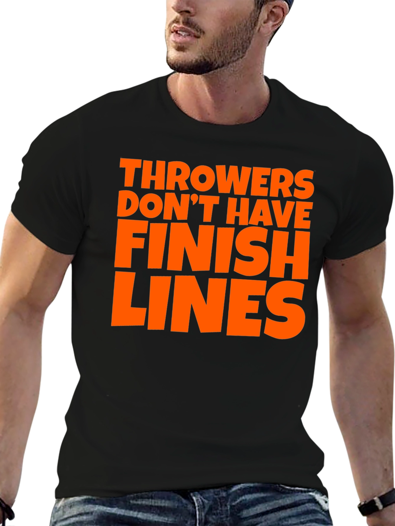 Black Throwers Don't Have Finish Lines T-Shirt view 6
