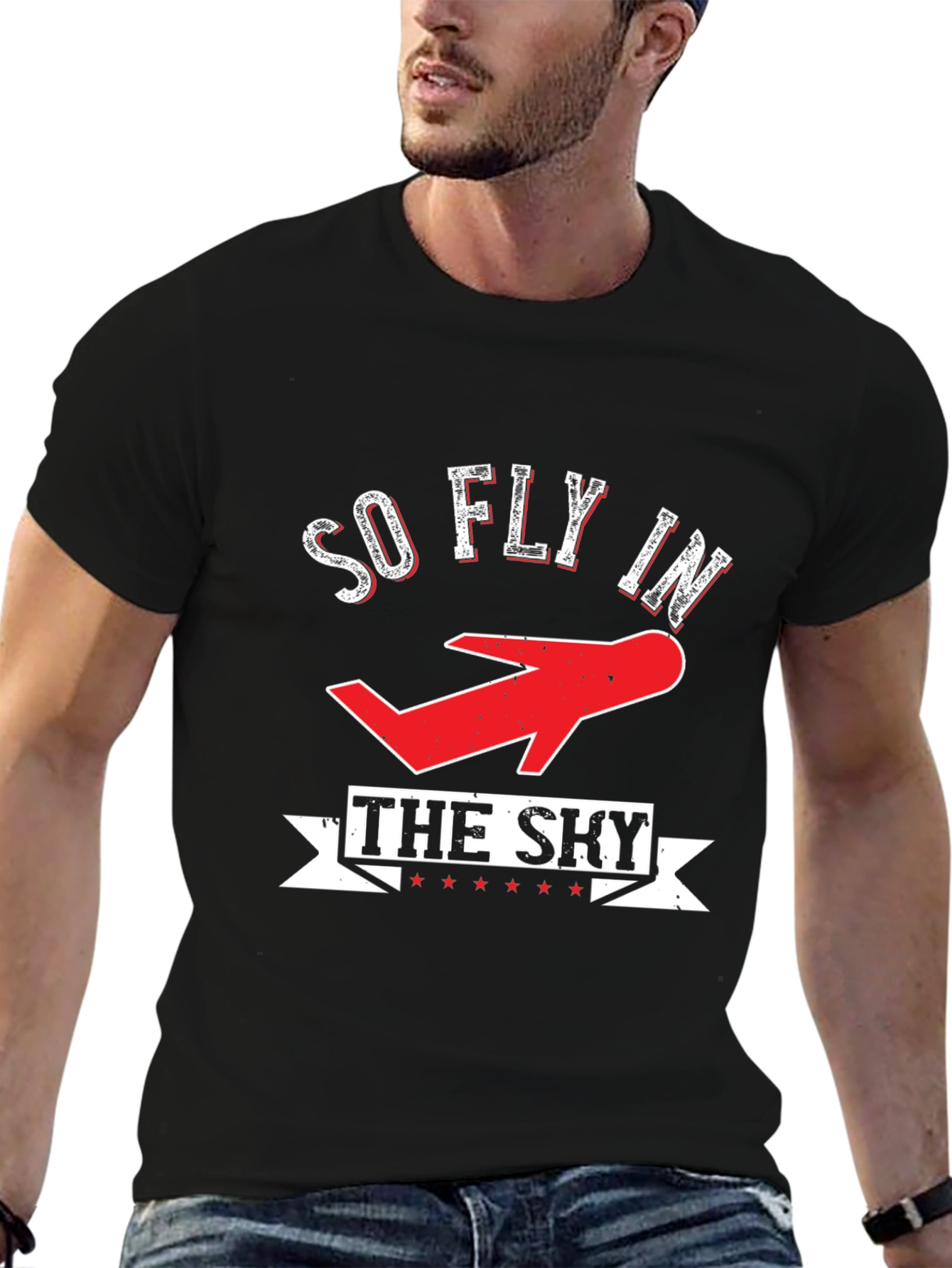 Black So Fly in the Sky Graphic T-Shirt view 6