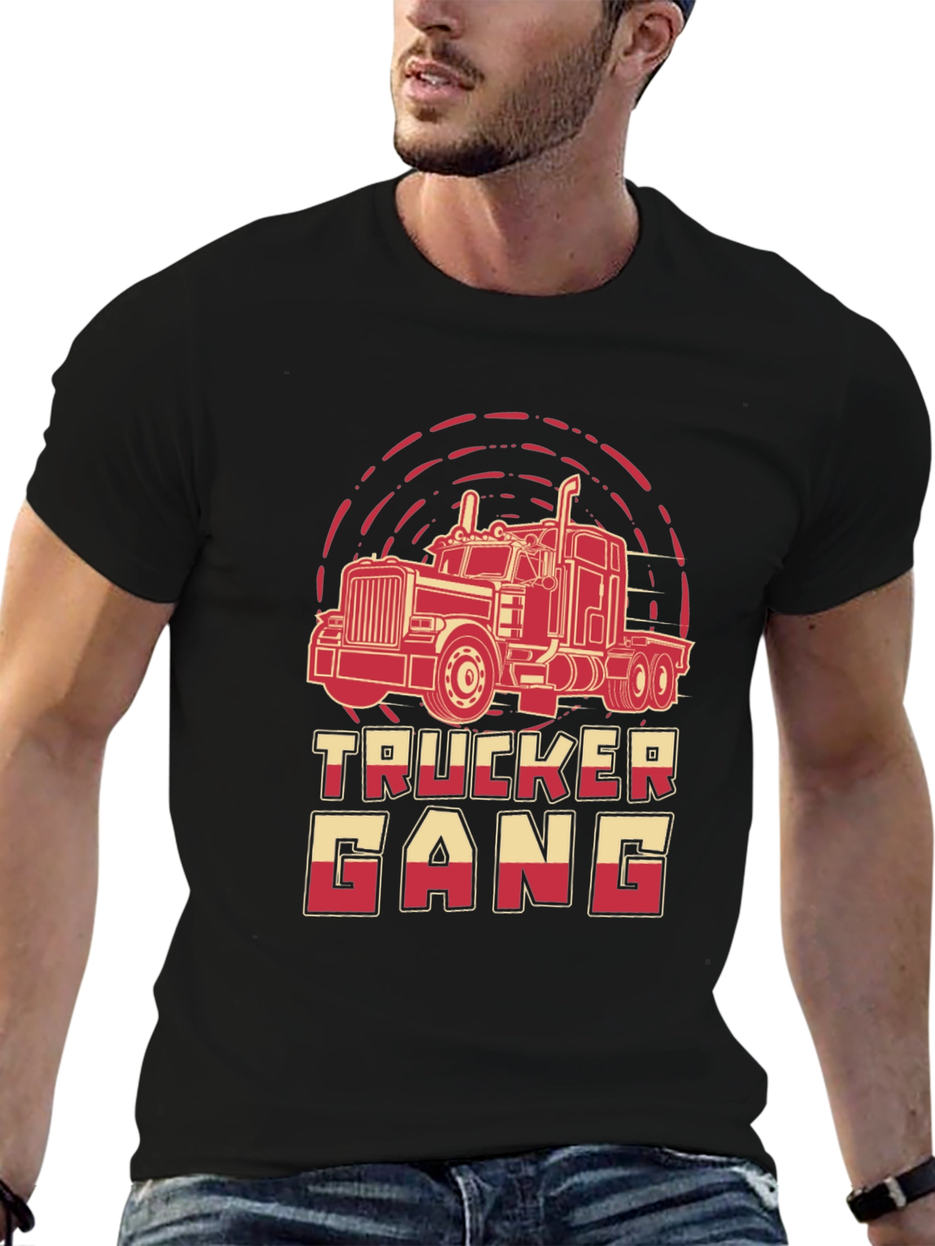 Trucker Gang Graphic Tee - Bold Truck Design - 6
