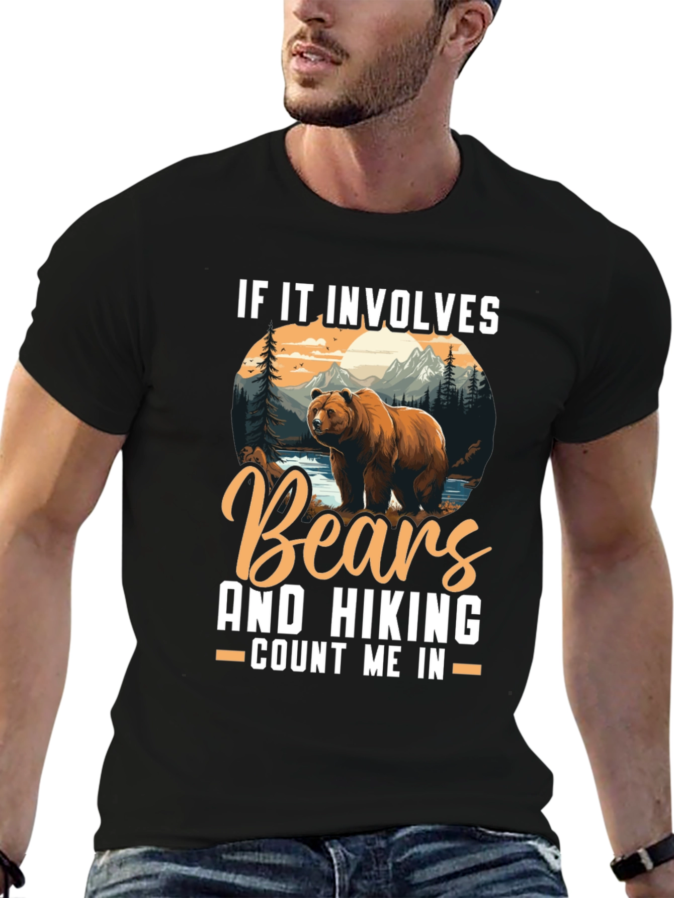 Black Bears & Hiking T-Shirt - Count Me In view 6