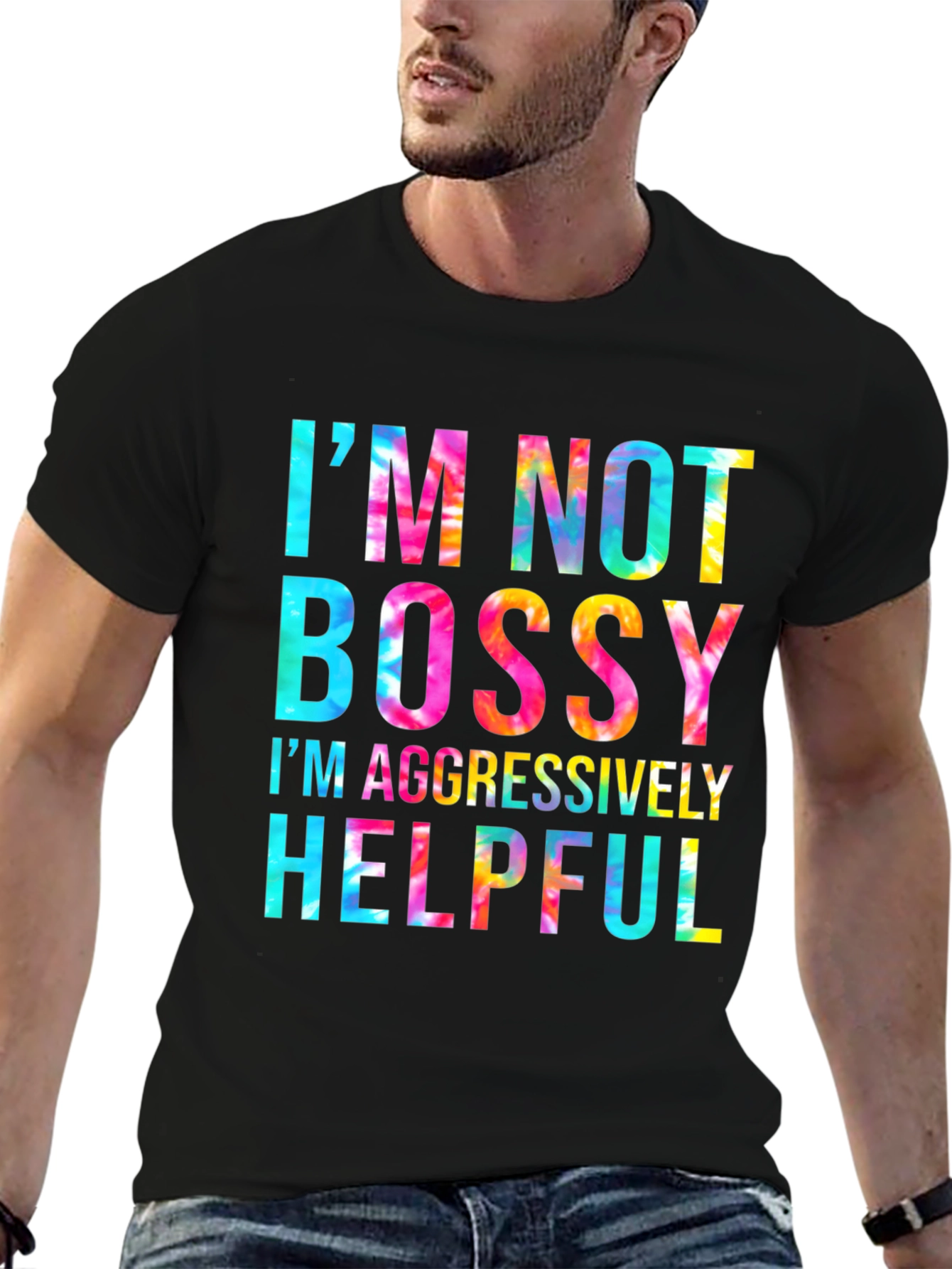 Black I'm Not Bossy T-Shirt view 6