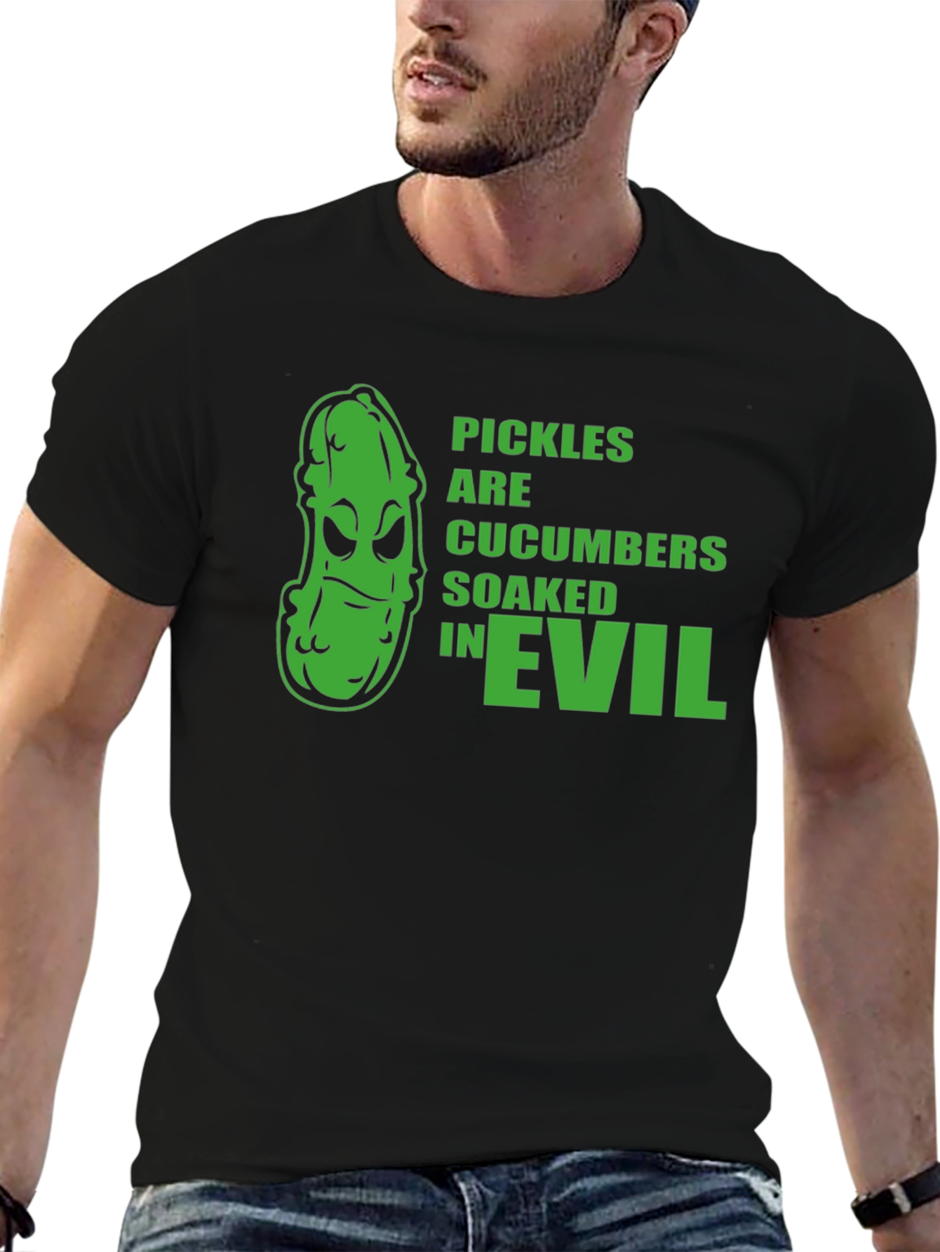 Black Pickles Are Cucumbers Soaked In Evil T-Shirt view 6