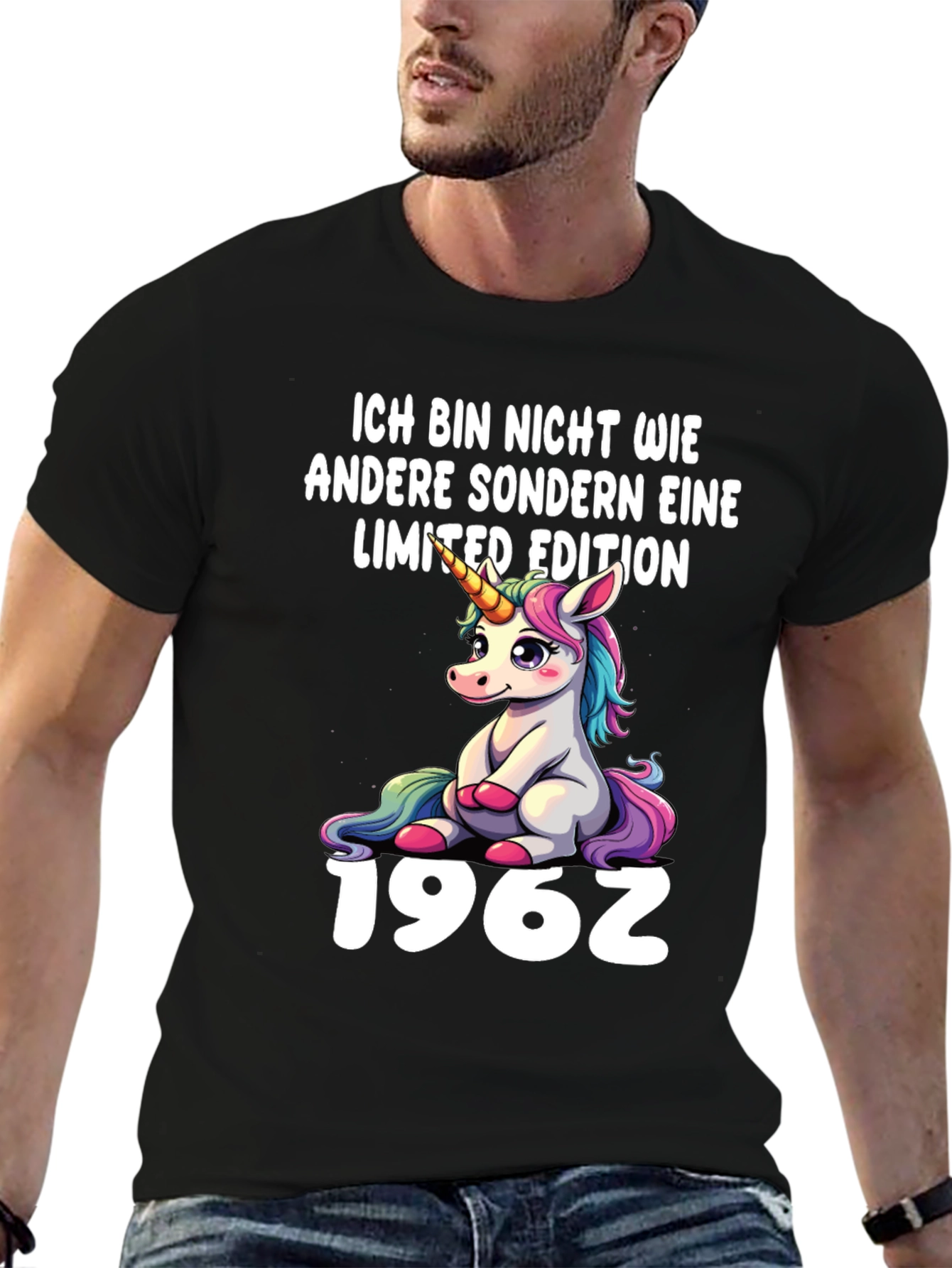 Black Limited Edition Unicorn 1962 T-Shirt view 6